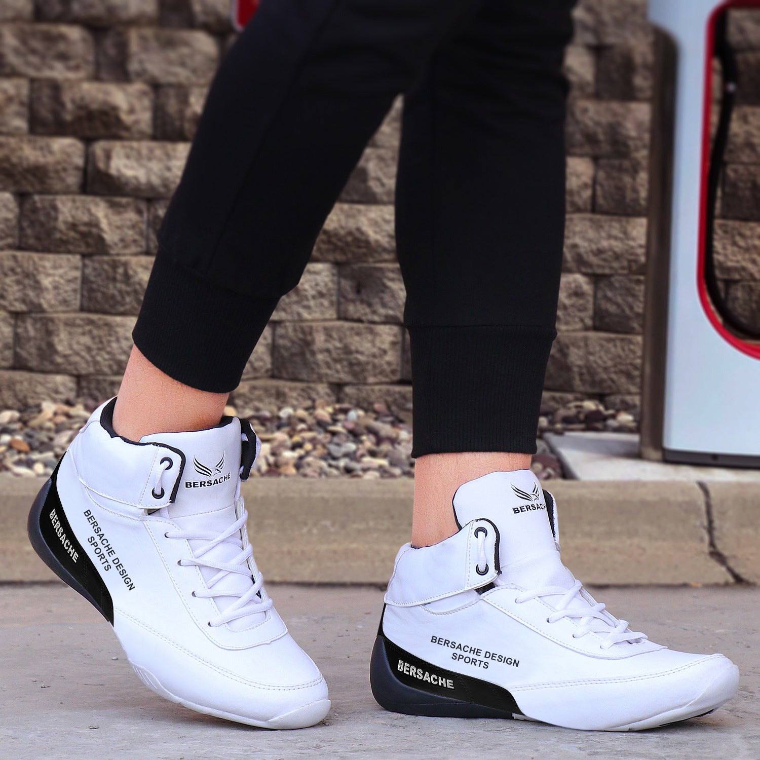 Bersache Casual Sneaker Shoes For Men (White - 9016)