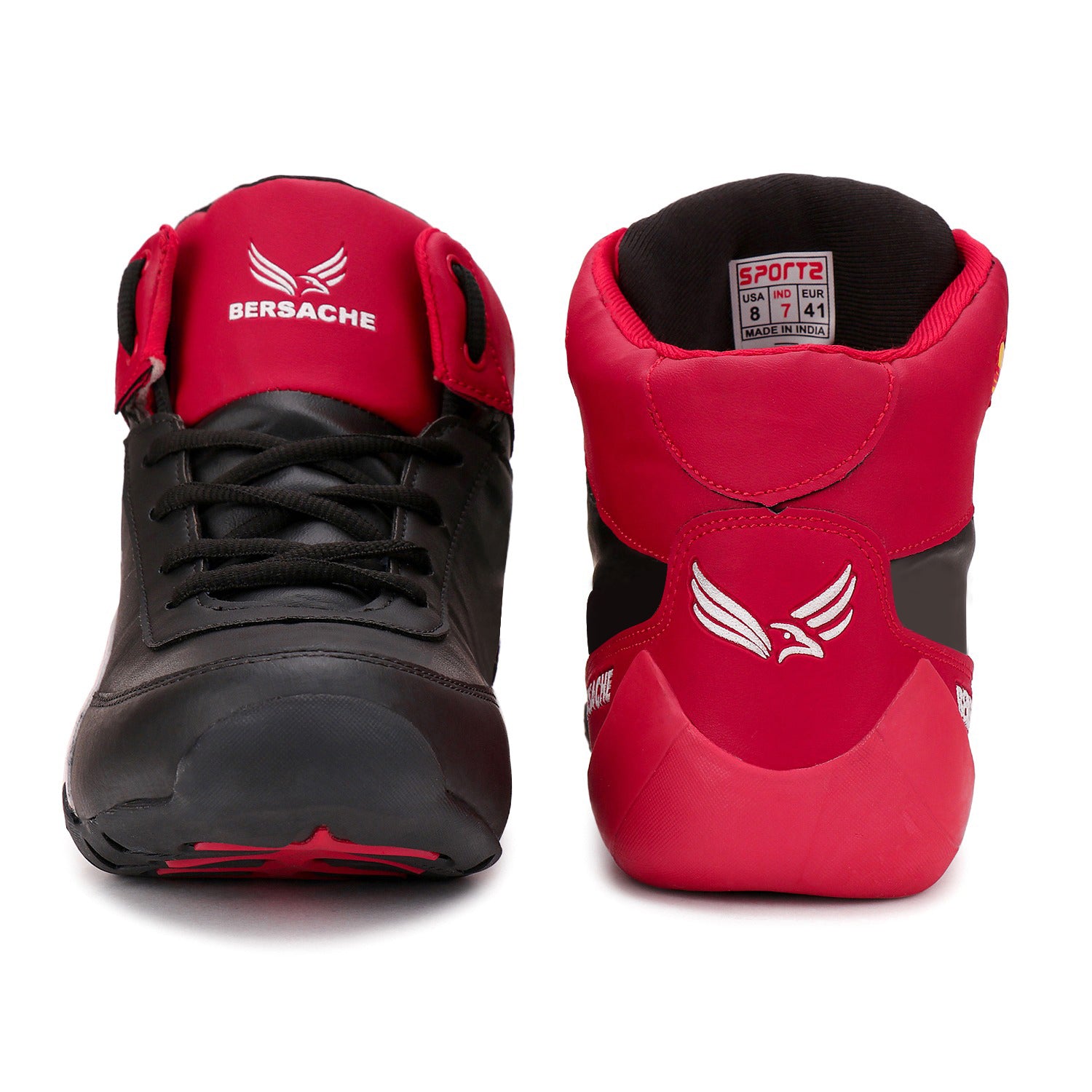 Bersache Lightweight Sports Running Shoes For Men Red-9015.