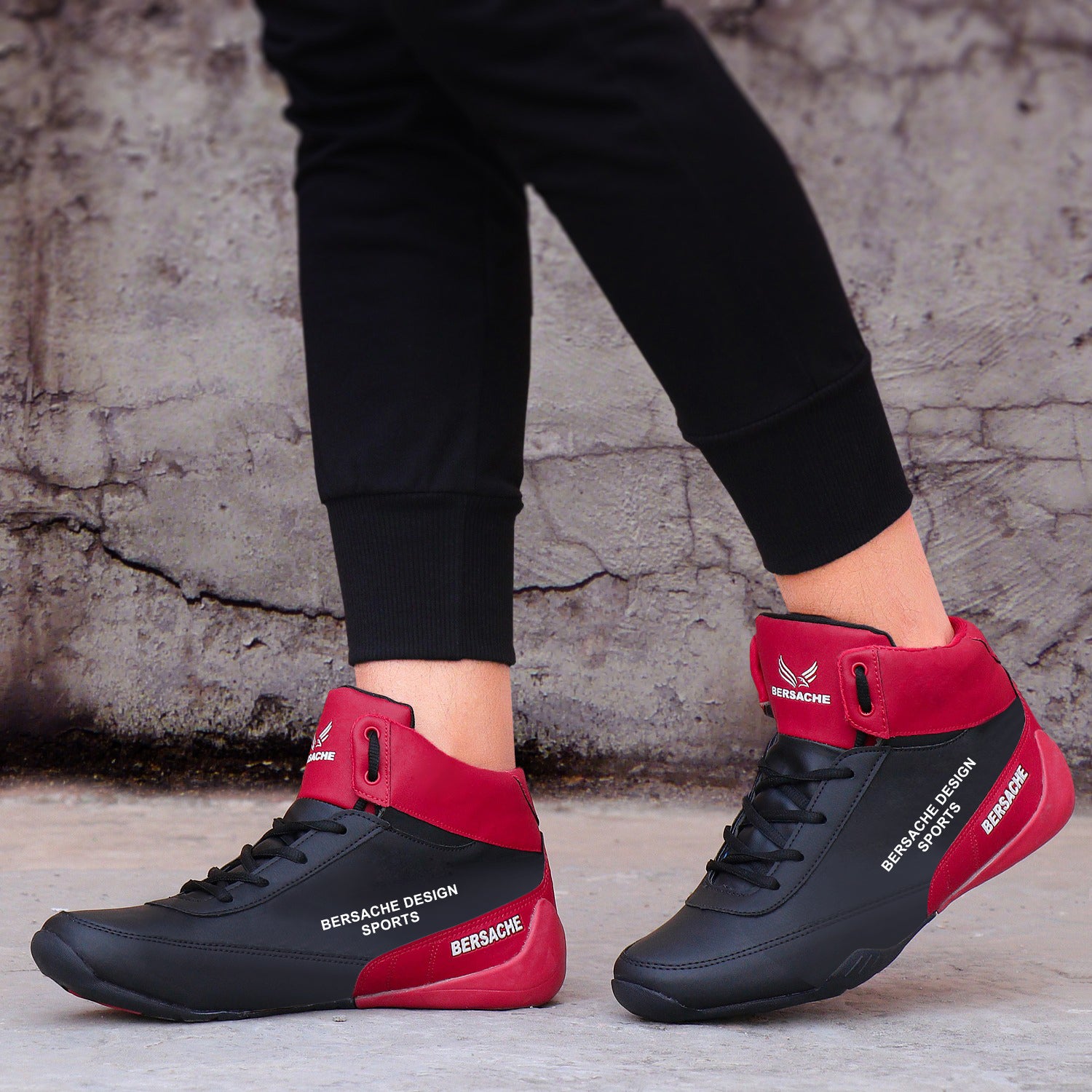 Bersache Casual Shoe With High Quality Sole(Red) - 9015