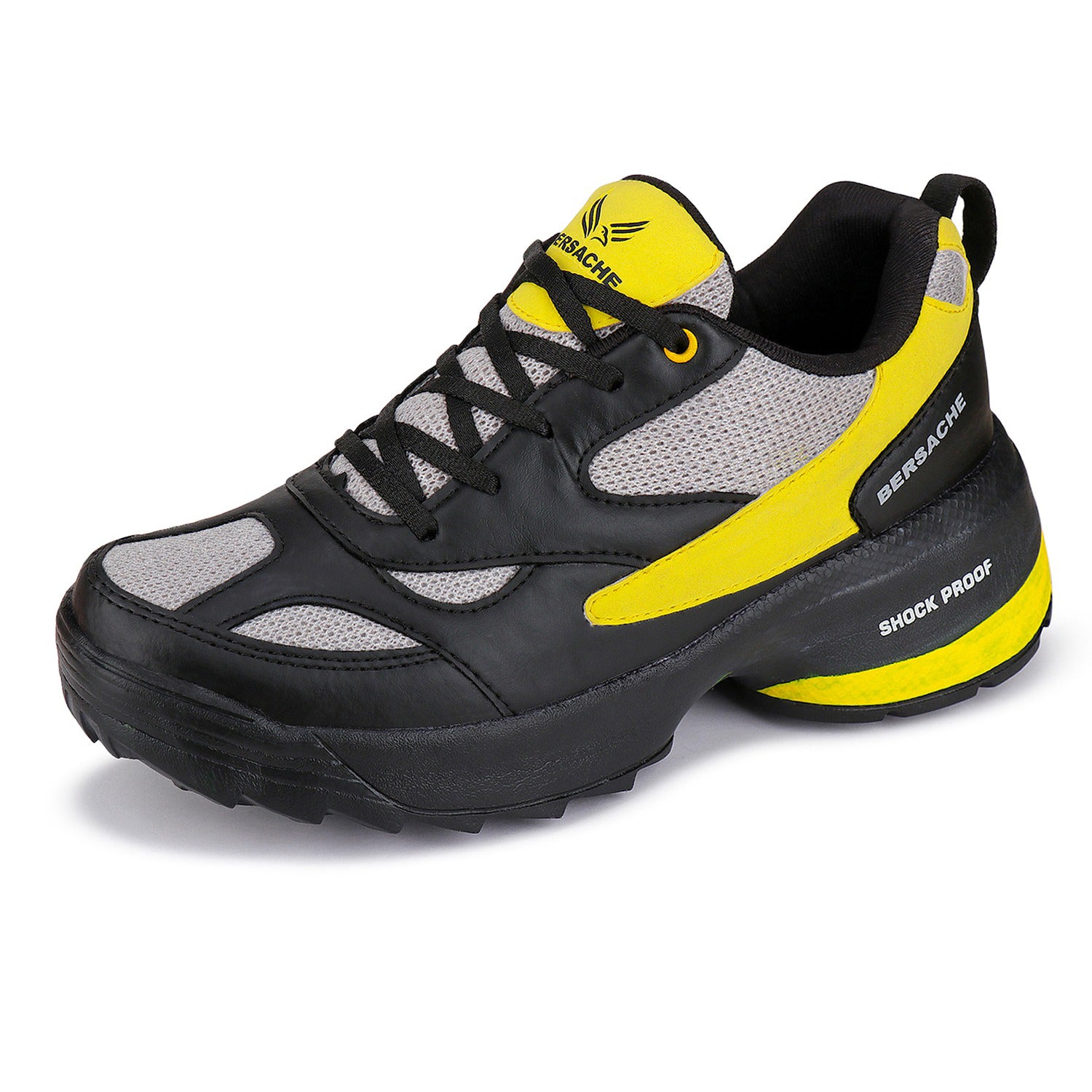 Bersache Lightweight Casual Sneaker Loafers Walking Gym Running Trekking Hiking Lace up Shoes With High Quality Sole For Men - 7071