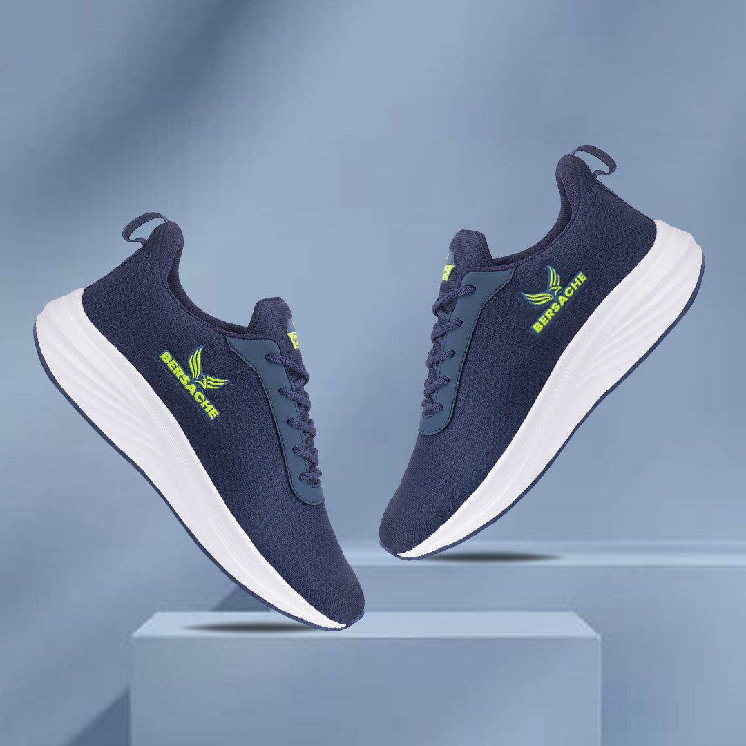Bersache Lightweight Casual Sneaker Shoes For Men Blue-8069