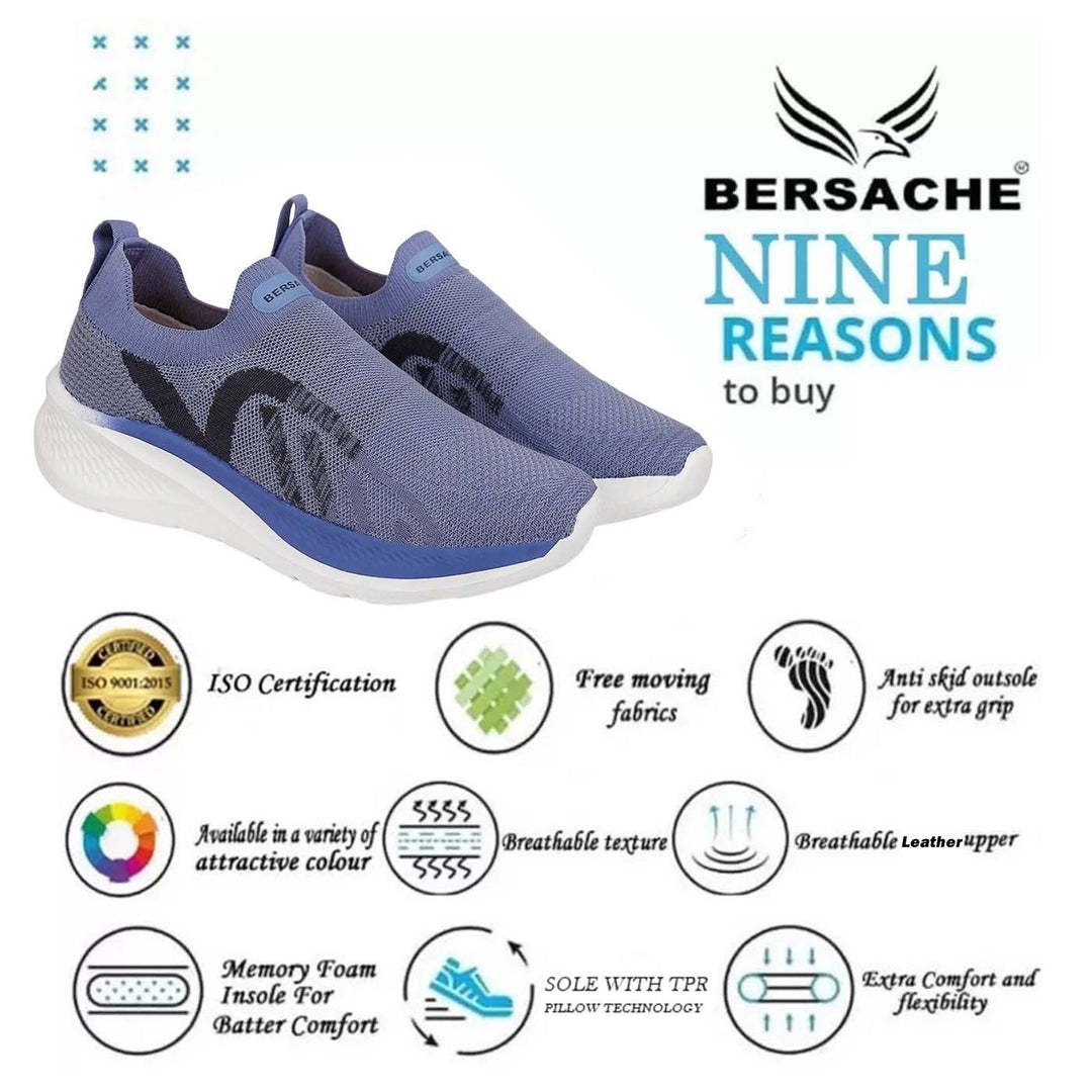 Bersache Premium Sports ,Gym, trending Stylish Running shoes for Women (9120-Blue)