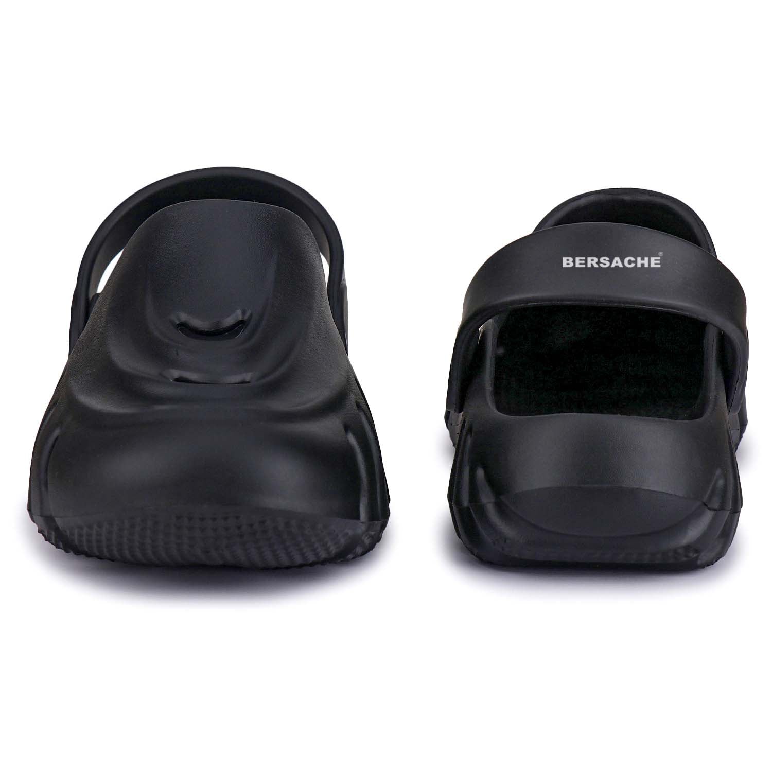 Bersache Extra Soft Classic Casual with Regular wear with Ultra Soft & Flexibility Technology Clogs for Men's & Boy's-6063-black