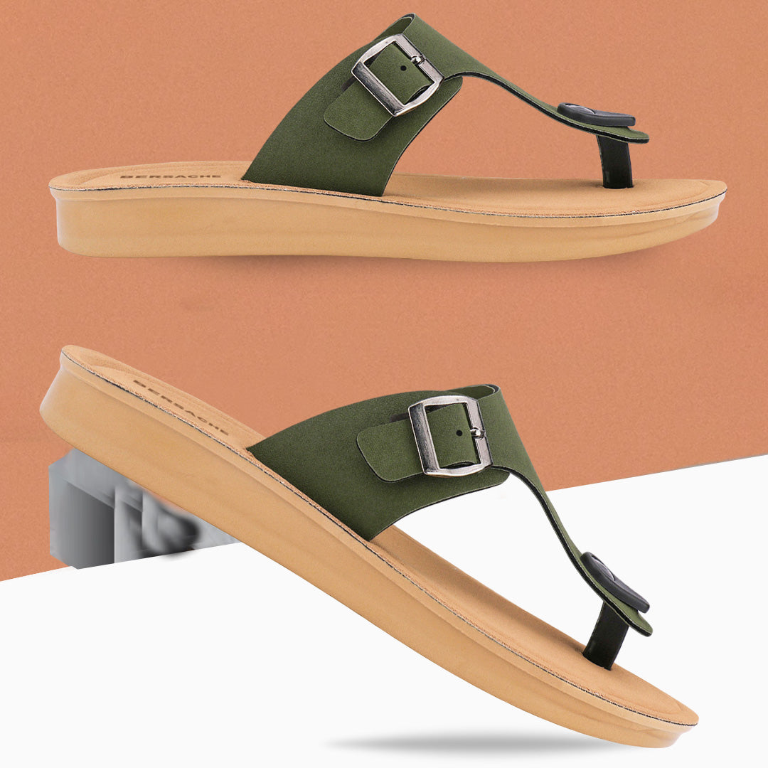 Bersache Extra Soft Classic Casual with Regular wear with Ultra Soft & Flexibility Technology Slipper For Women's & Girl's-Green-6258