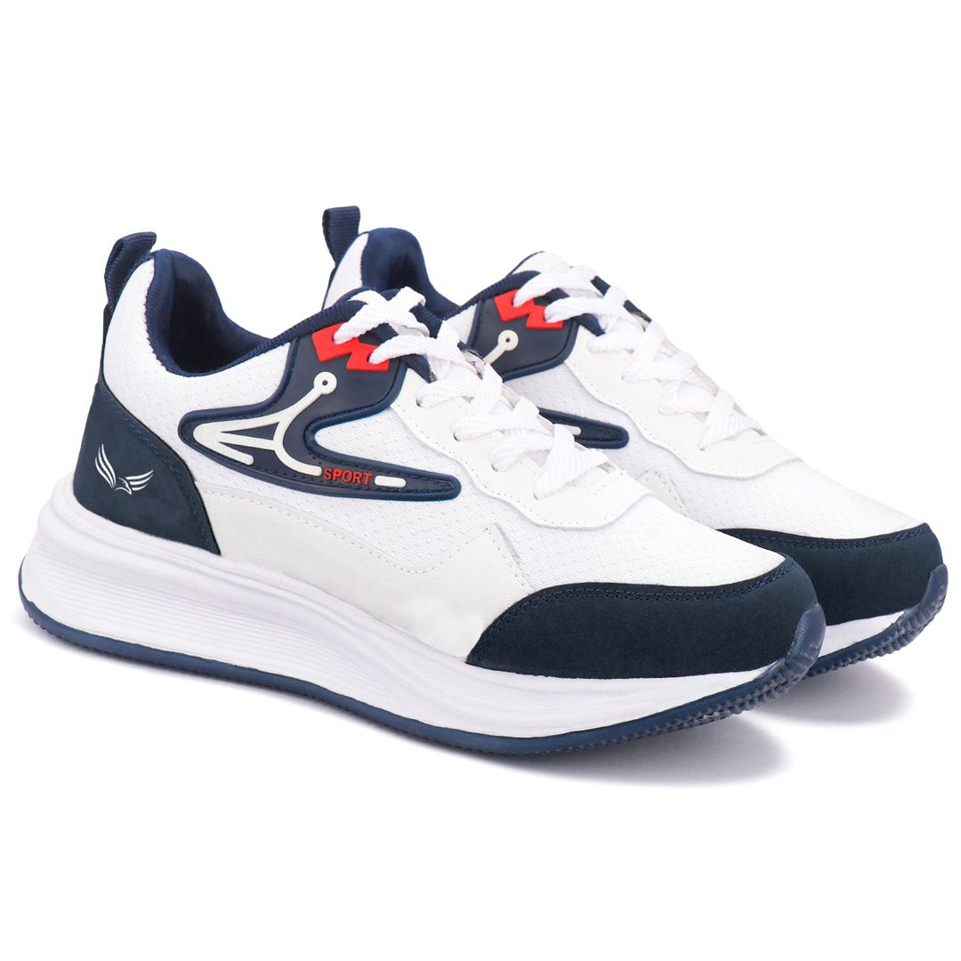 Bersache Premium Sports ,walking,Gym,cricket, Trending Running Shoes For Men's (White-8130)
