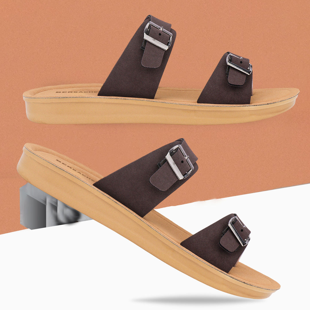 Bersache Extra Soft Classic Casual with Regular wear with Ultra Soft & Flexibility Technology Slipper For Women's & Girl's-(Dark-Brown-6260)