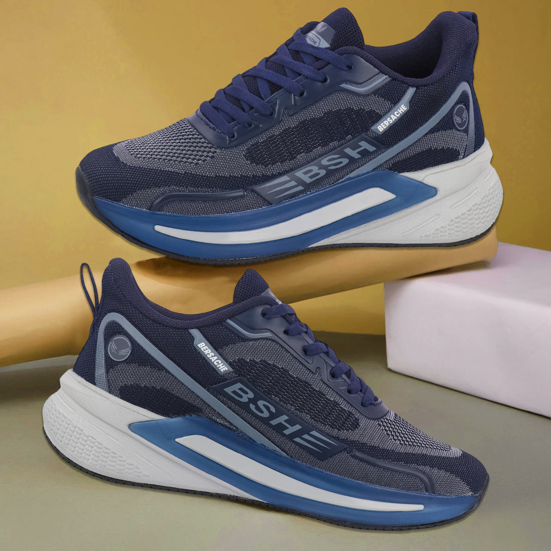 Bersache Casual Sneaker shoe for Men| Soft Cushioned Insole , Slip-Resistance Casuals For Men (Blue-9210).