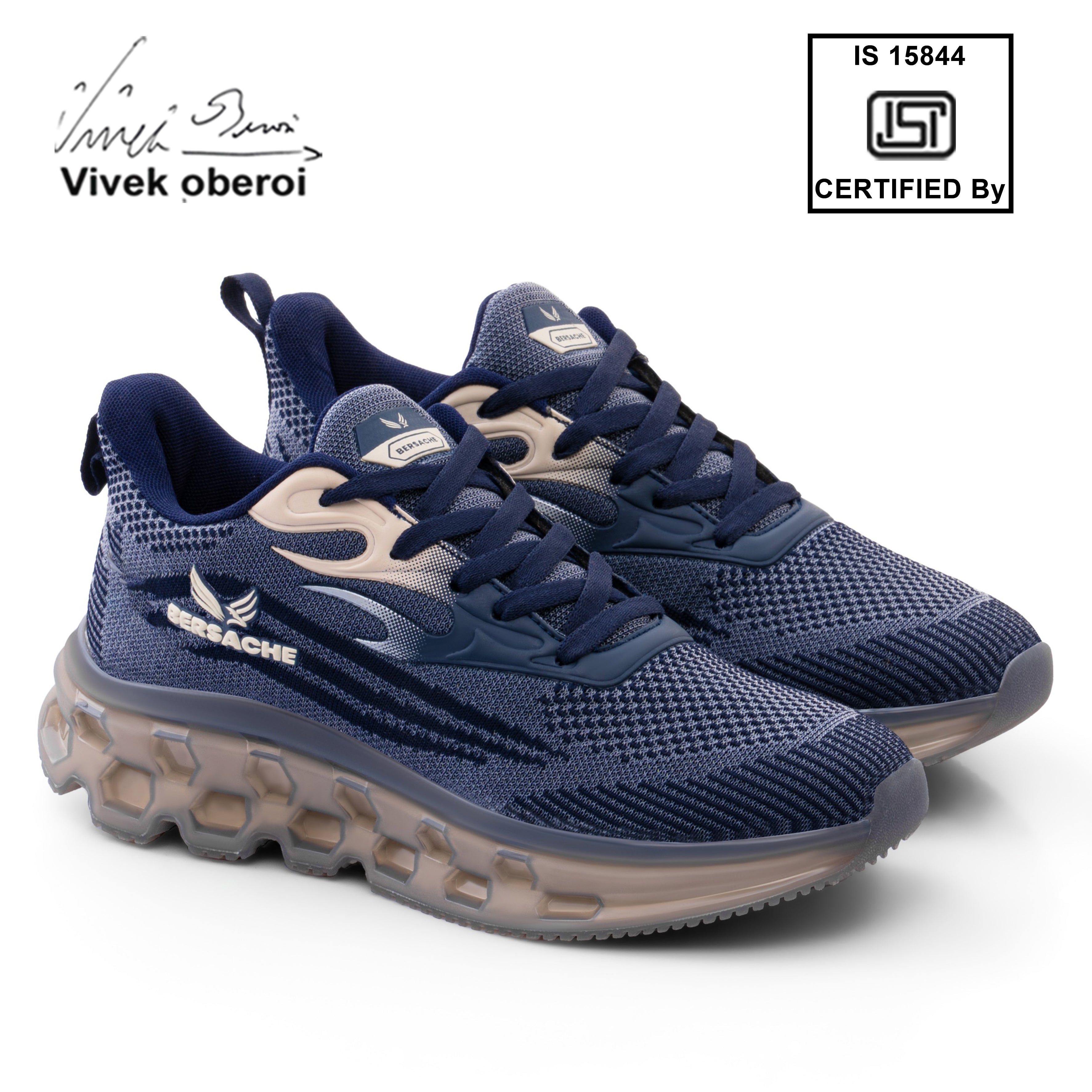 Bersache Premium Sports ,Gym, Trending Stylish Running Shoes For Men (9196-Navy)