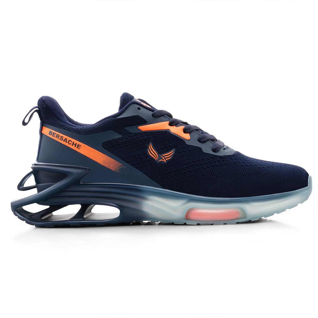 Bersache Premium Sports ,Gym, Trending Stylish Running Shoes For Men (9193-Navy Blue) .