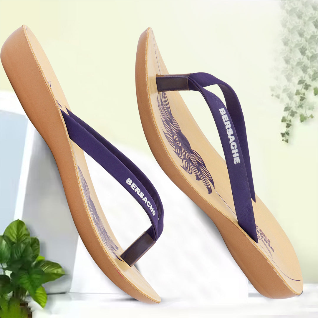 Bersache Extra Soft Classic Casual with Regular wear with Ultra Soft & Flexibility Technology Sandal For Women's/Girl's-Purple-6247