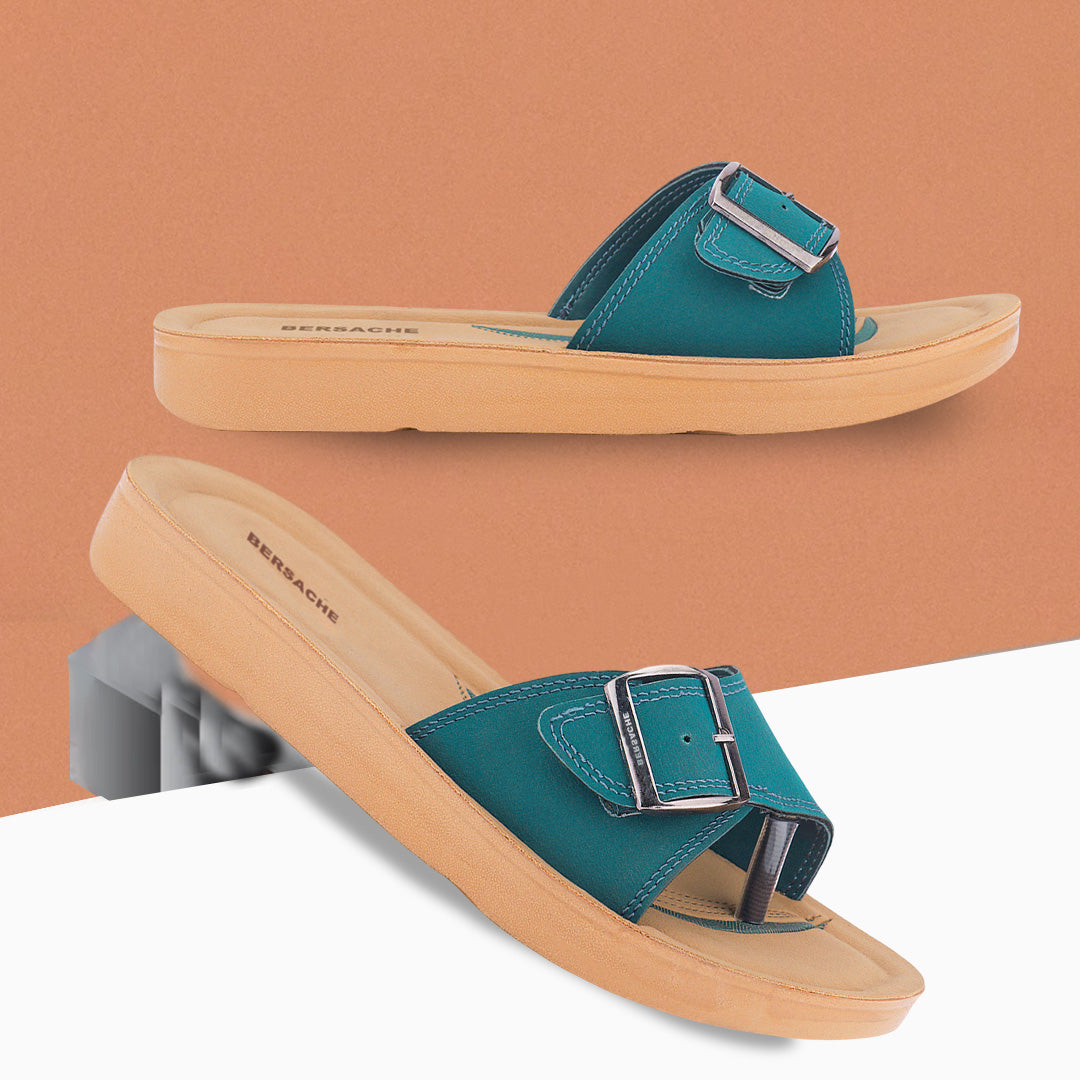 Bersache Extra Soft Classic Casual with Regular wear with Ultra Soft & Flexibility Technology Slipper For Women's & Girl's-Green-6228