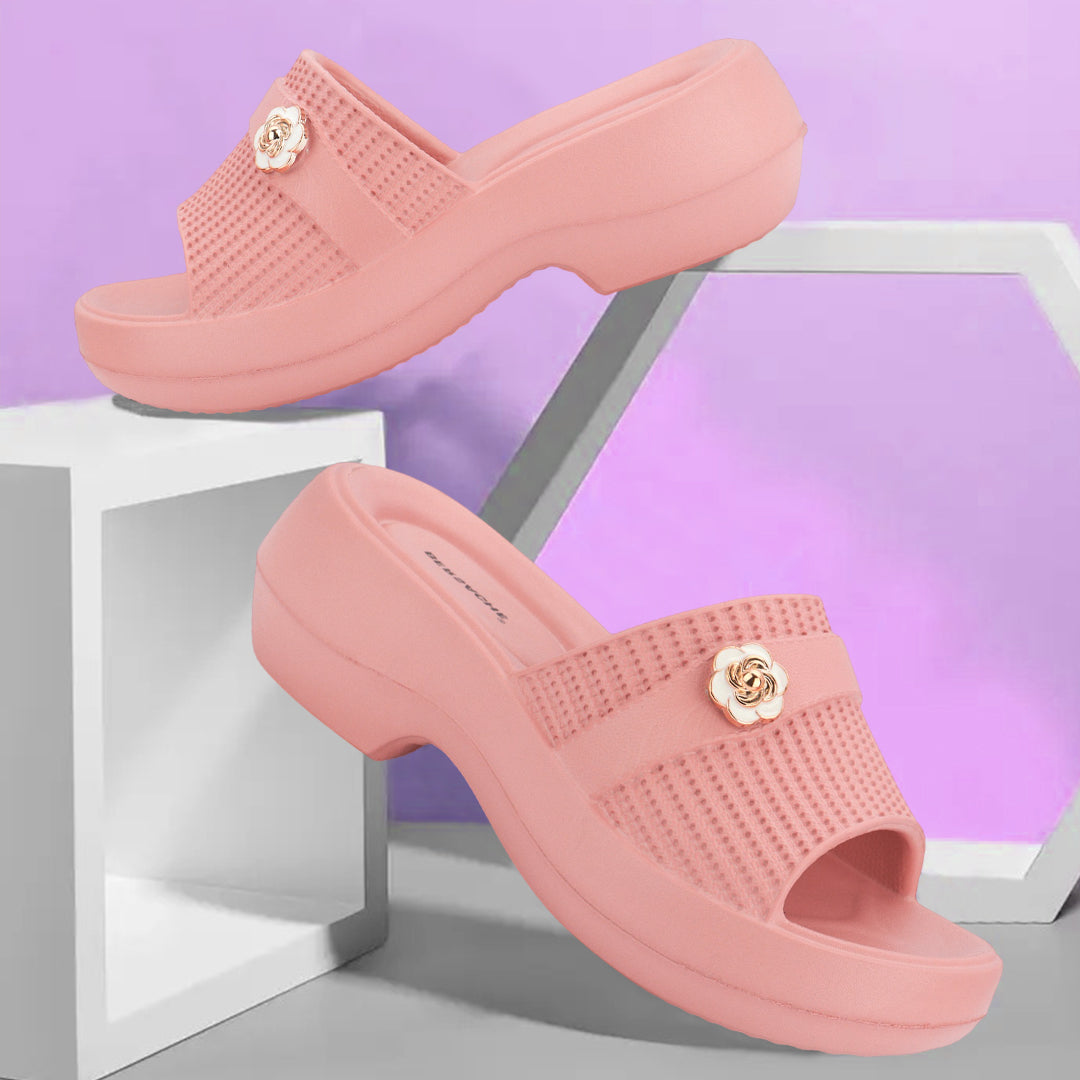 Bersache Extra Soft Classic Casual CHAPPAL with Regular wear with Ultra Soft & Flexibility Technology Slippers for Women's-(6292-Pink)
