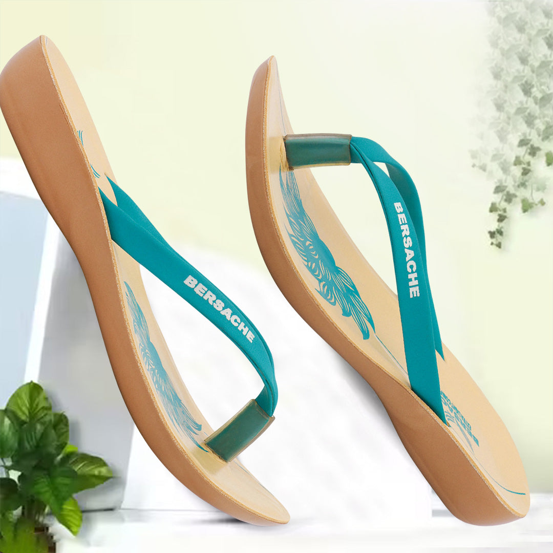 Bersache Extra Soft Classic Casual with Regular wear with Ultra Soft & Flexibility Technology Slipper For Women's & Girl's-Green-6248