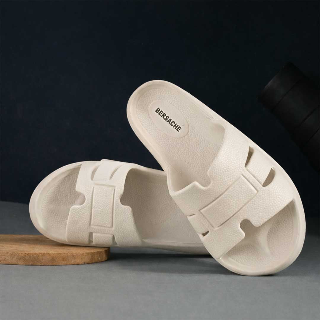Bersache Extra Soft Classic Casual with Regular wear with Ultra Soft & Flexibility Technology Flip-Flop for Women's-(6301-Beige) .