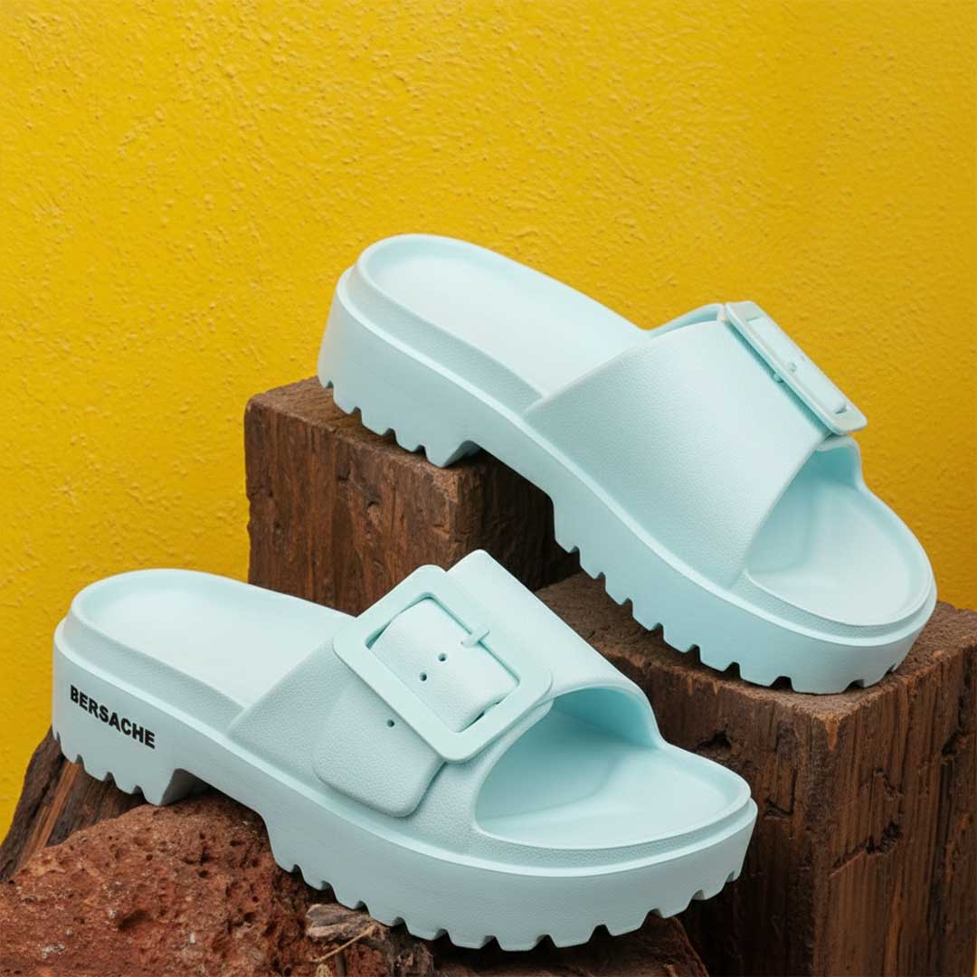 Bersache Extra Soft Classic Casual with Regular wear with Ultra Soft & Flexibility Technology Sandal for Women's-(6306-Blue)