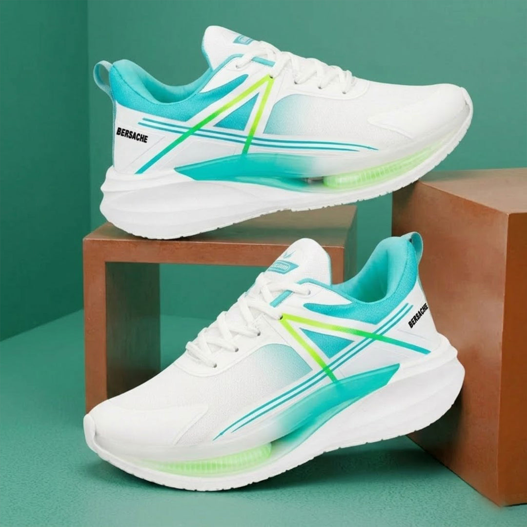 Bersache Casual Sneaker shoe for Men| Soft Cushioned Insole , Slip-Resistance Casuals For Men (Mint & White-9225)