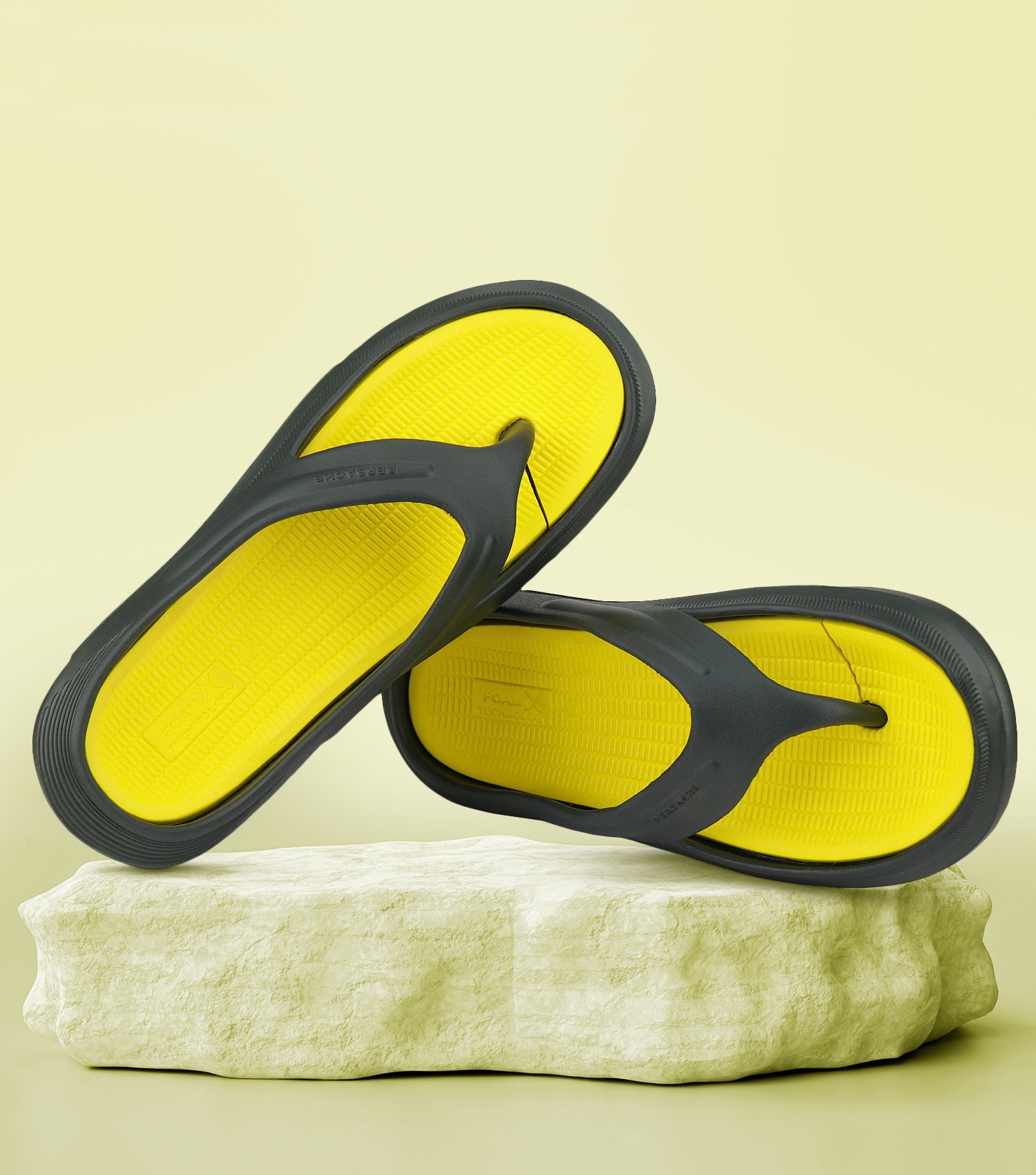 Bersache Extra Soft Classic Casual with Regular wear with Ultra Soft & Flexibility Technology Flip Flop for Men's & Boy's (6177-Yellow)