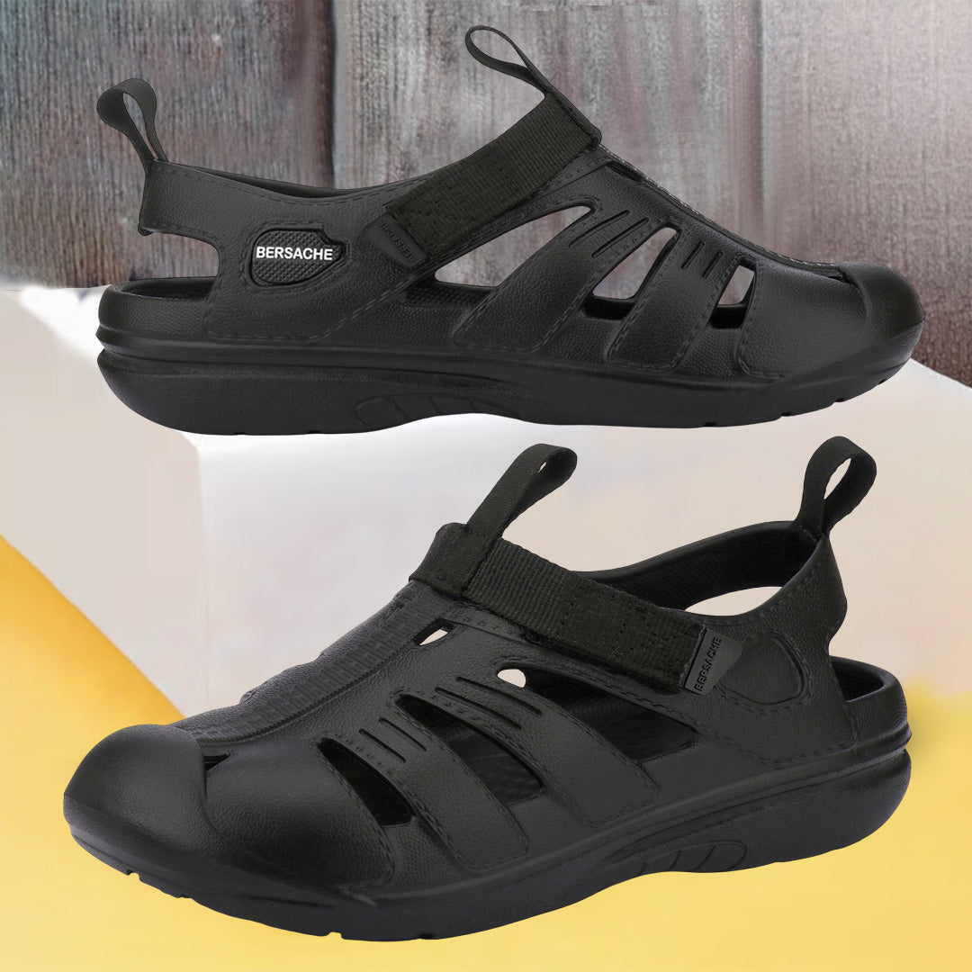Bersache Extra Soft Classic Casual with Regular wear with Ultra Soft & Flexibility Technology Sandal For men's & boy's-Black-6262