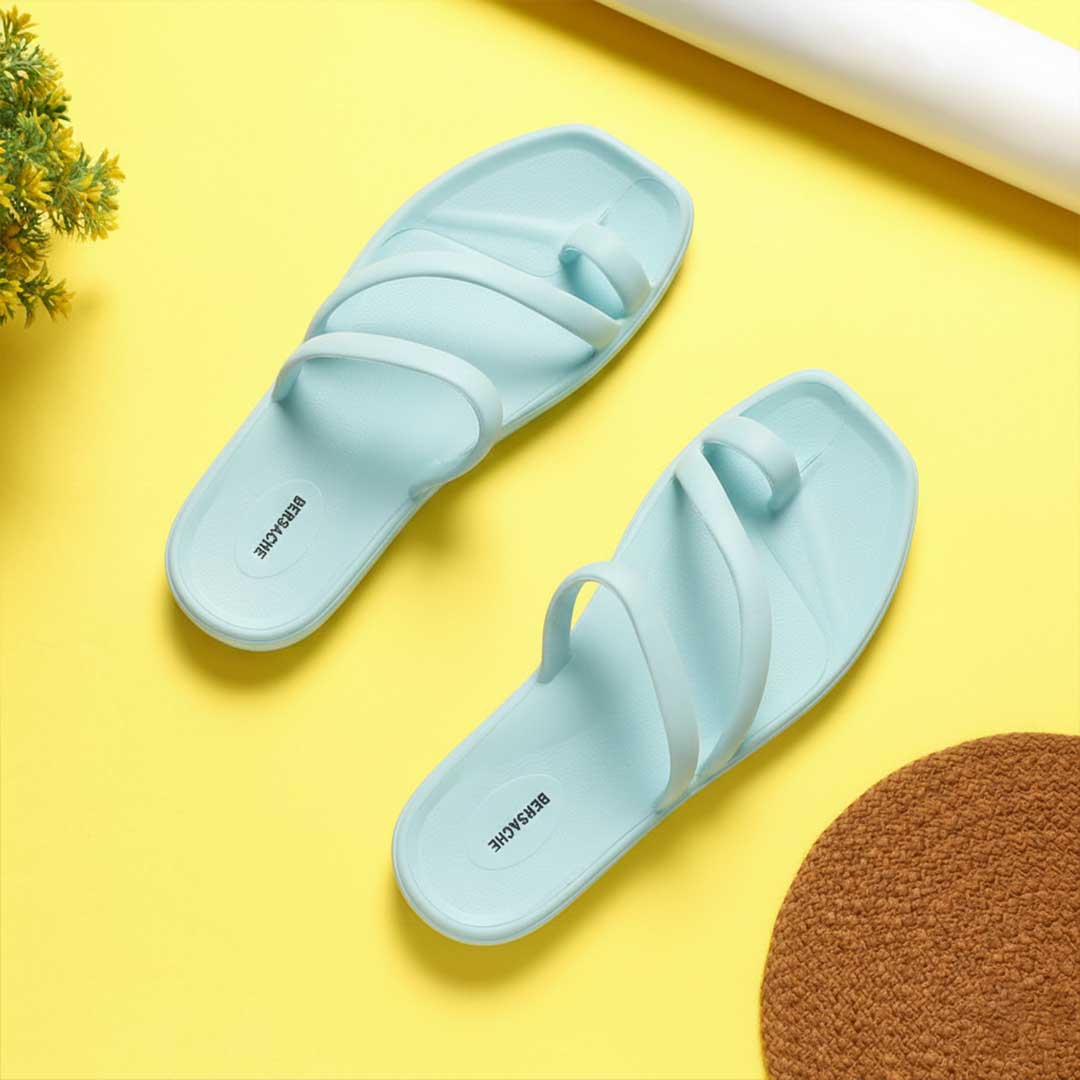 Bersache Extra Soft Classic Casual with Regular wear with Ultra Soft & Flexibility Technology Flip-Flop for Women's-(6303-Blue)