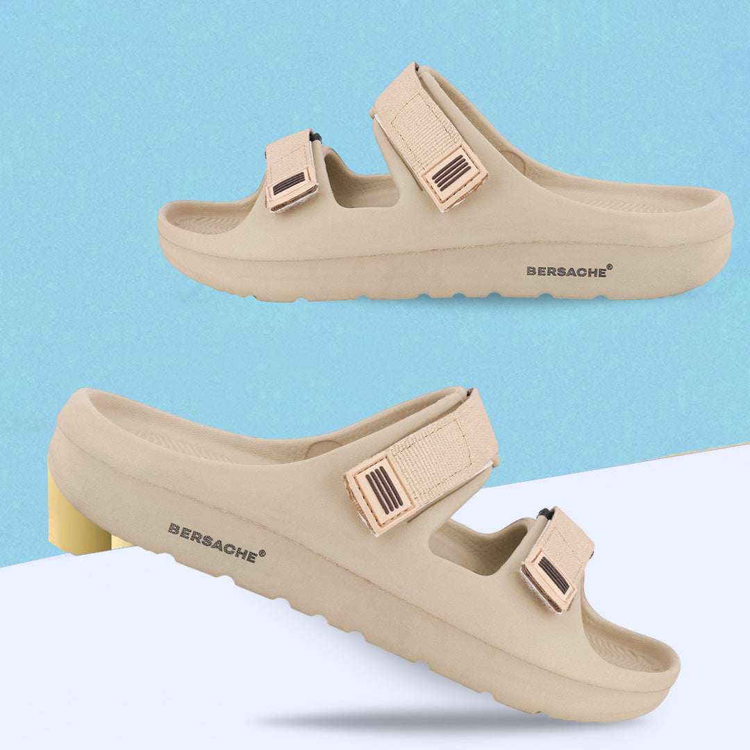 Bersache Extra Soft Classic Casual with Regular wear with Ultra Soft & Flexibility Technology Slipper For Men's & Boy's-(Beige-6287)