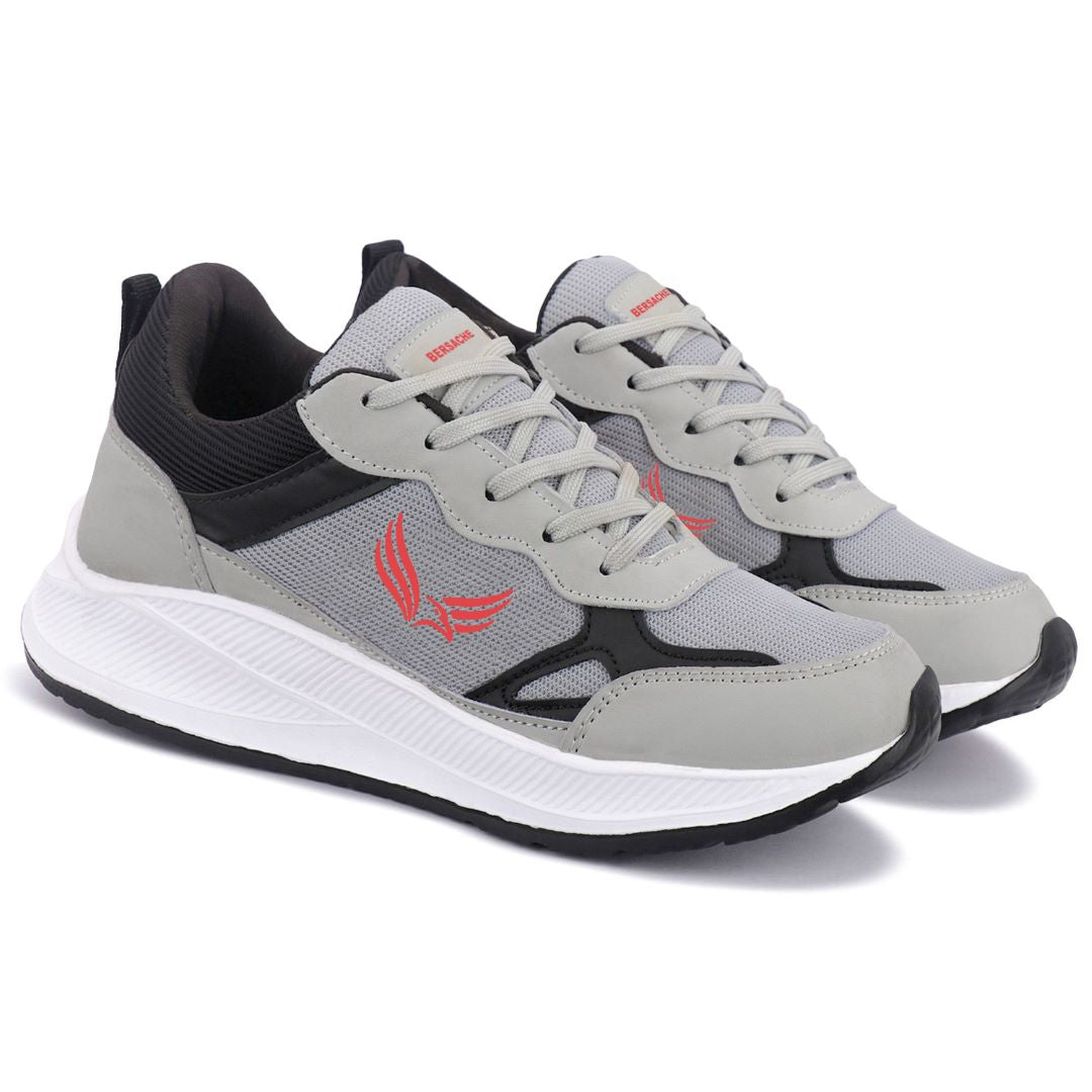 Bersache Premium Sports ,walking,Gym,cricket, Trending Running Shoes For Men's (Gray-8124)