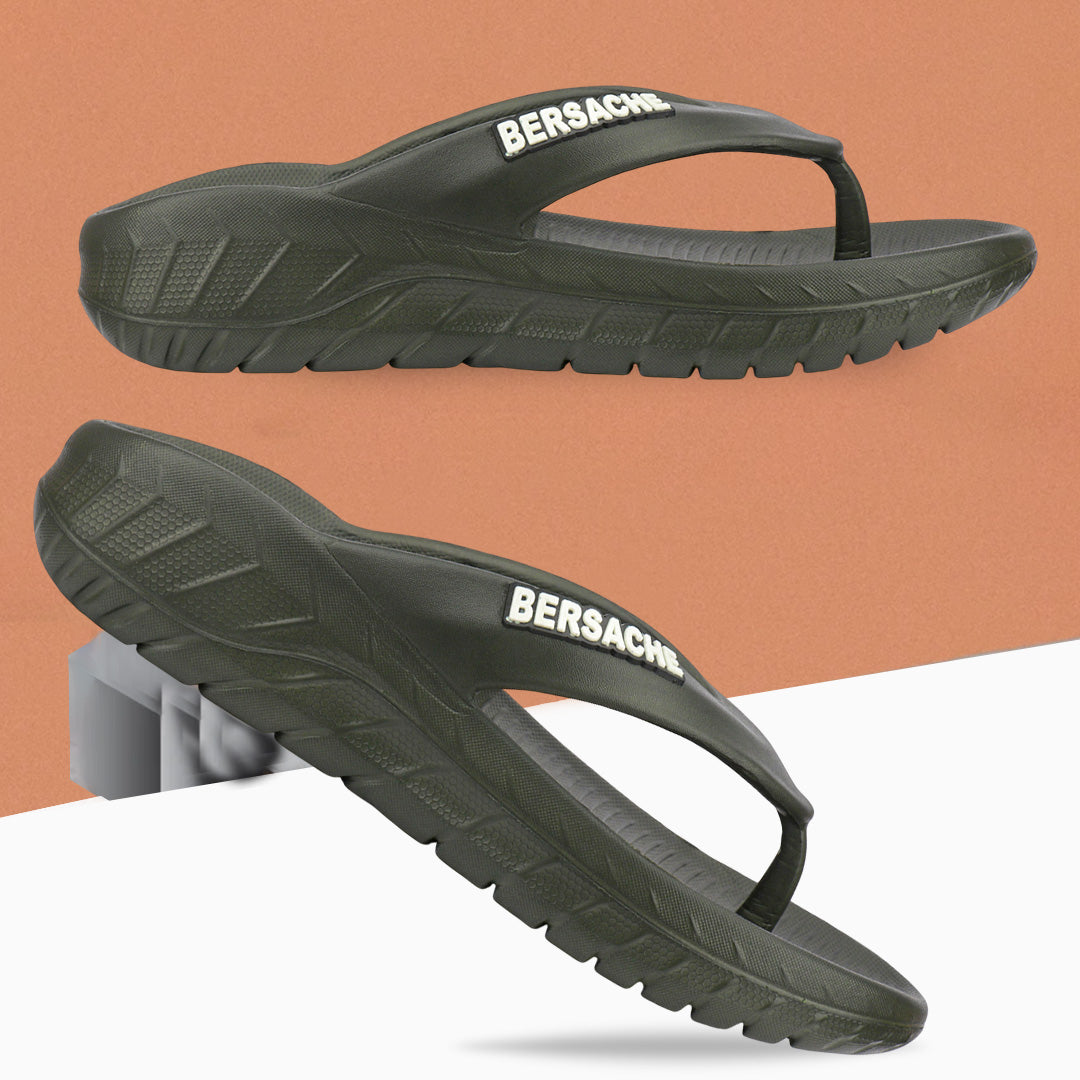 Bersache Extra Soft Classic Casual with Regular wear with Ultra Soft & Flexibility Technology Slipper For Men's & Boy's-Black-6255