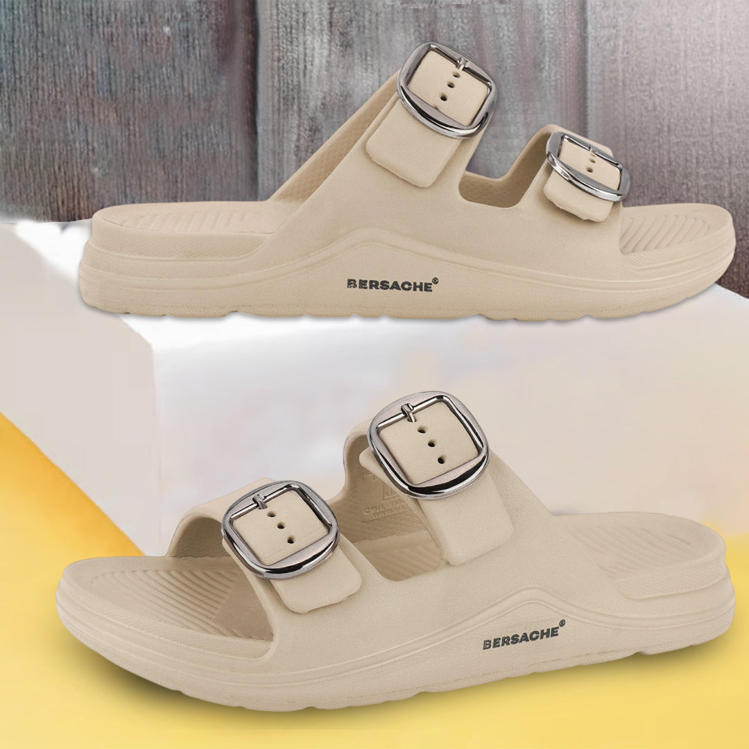 Bersache Extra Soft Classic Casual with Regular wear with Ultra Soft & Flexibility Technology Sandals for Men's-(6283-Beige)