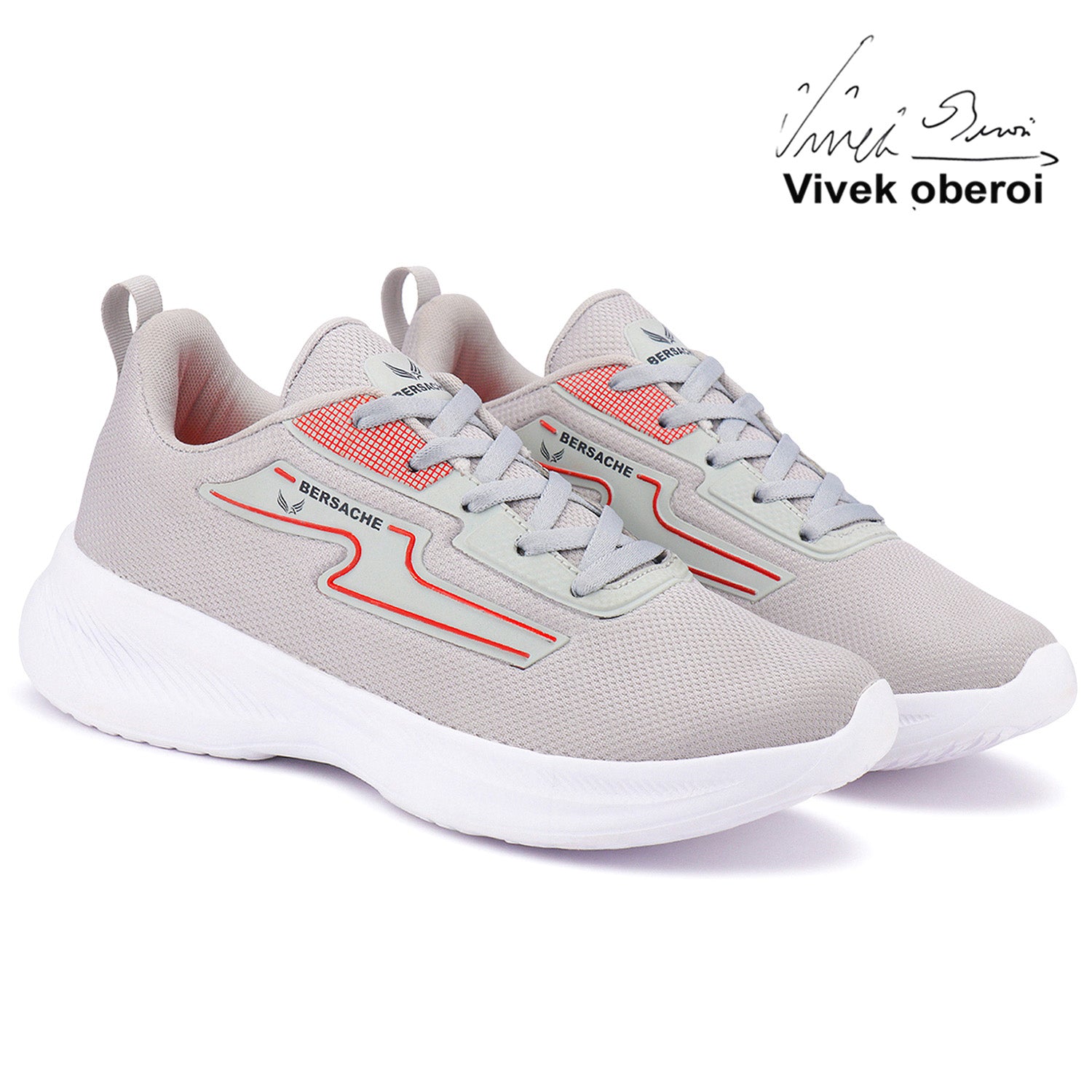 Bersache Premium Sports,Gym, Trending Stylish Running Shoes For Men (8085-Light Grey)