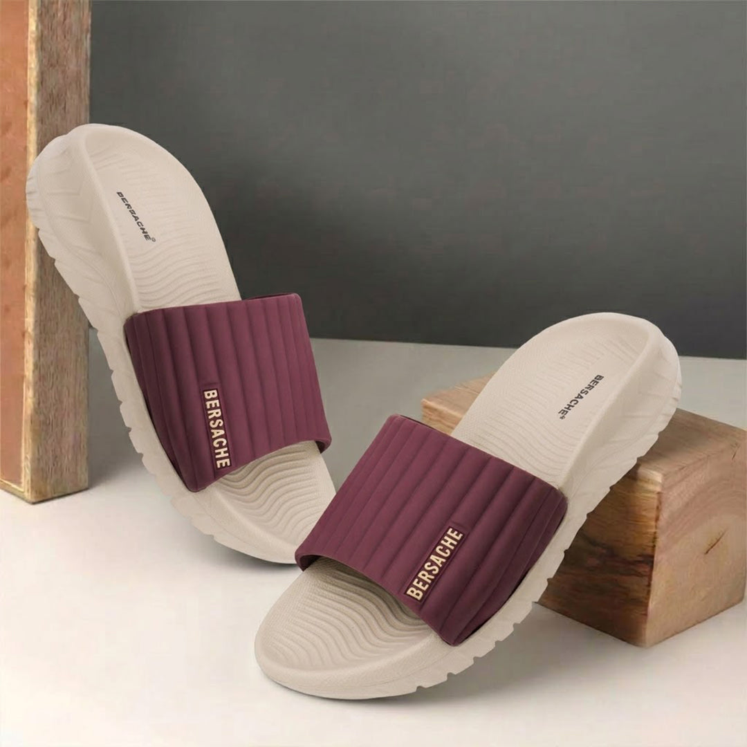 Bersache Extra Soft Classic Casual with Regular wear with Ultra Soft & Flexibility Technology Slipper For Men's (beige)-6330.