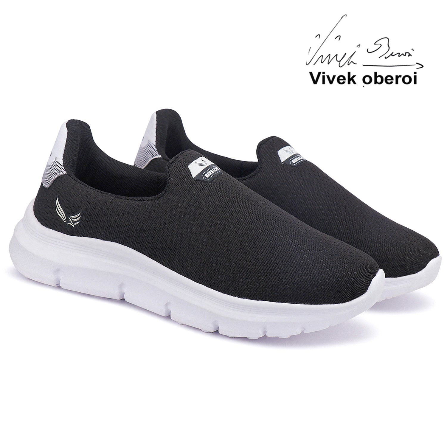 Bersache Lightweight Sports Running Shoes For Men Black-8070