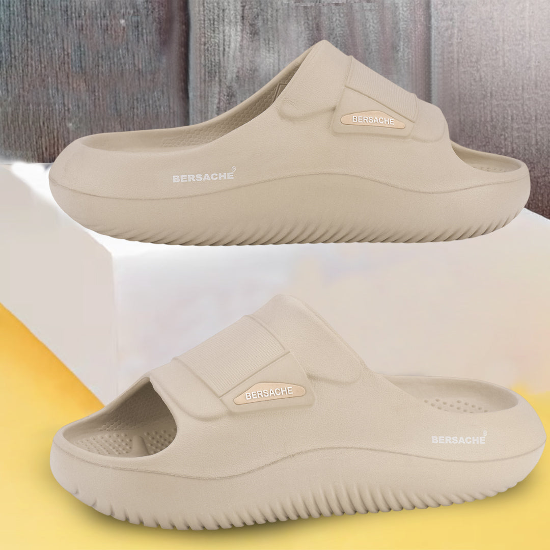 Bersache Extra Soft Classic Casual with Regular wear with Ultra Soft & Flexibility Technology Sandals for Men's-(6282-Beige)