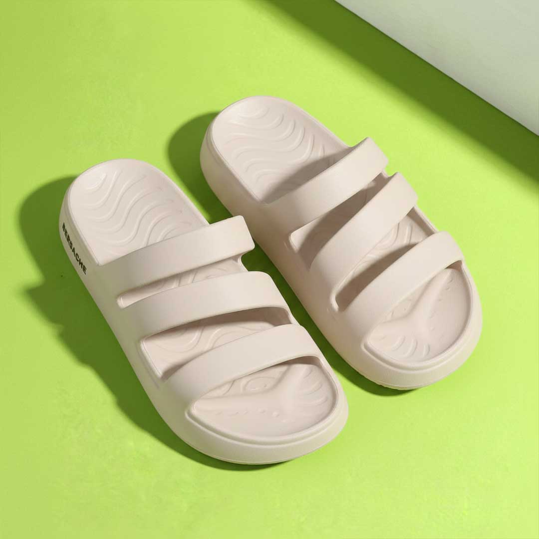 Bersache Extra Soft Classic Casual with Regular wear with Ultra Soft & Flexibility Technology Flip-Flop for Women's-(6311-Beige)