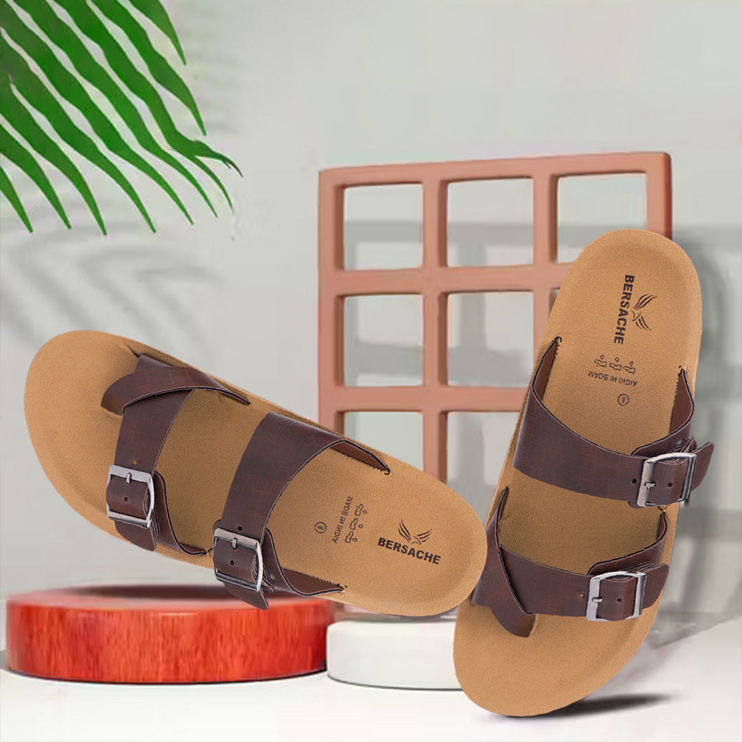 Bersache Extra Soft Classic Casual with Regular wear with Ultra Soft & Flexibility Technology Flipflop For Men's & Boy's-Brown-6217