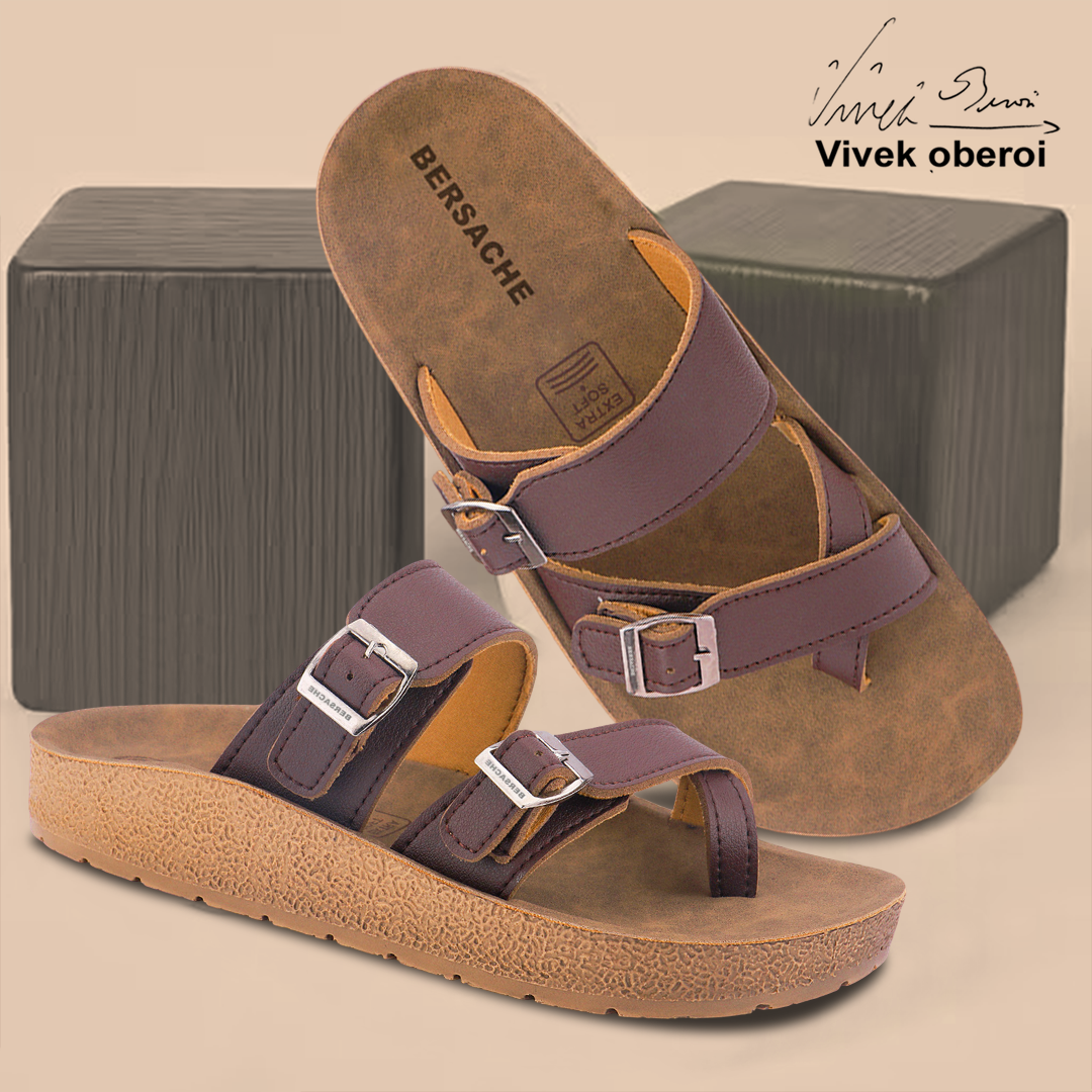 Bersache Extra Soft Classic Casual with Regular wear with Ultra Soft & Flexibility Technology Slipper For Men's & Boy's-Brown-6224