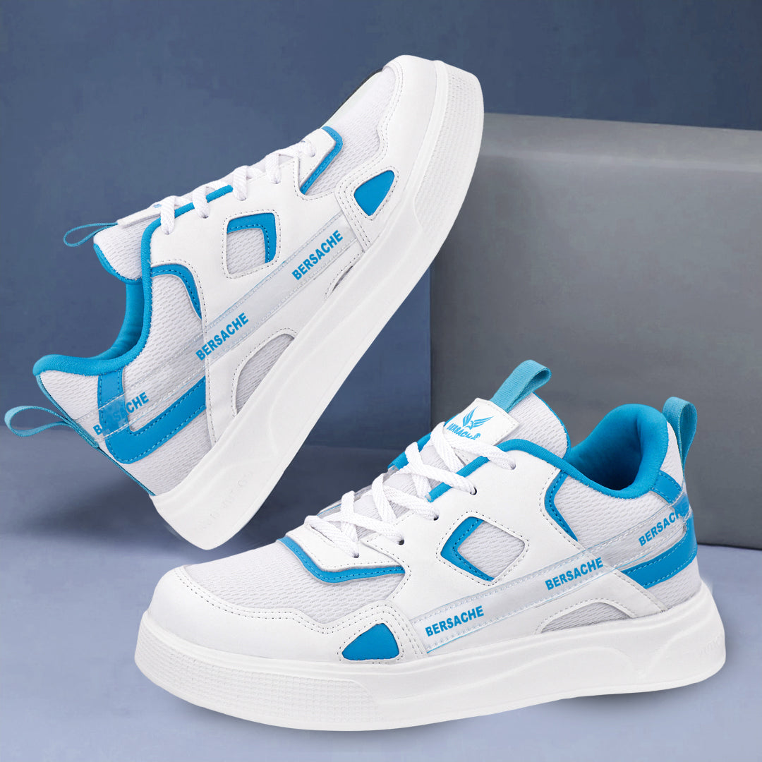 Bersache Casual Sneaker shoe for Men| Soft Cushioned Insole , Slip-Resistance Casuals For Men (White-8126)