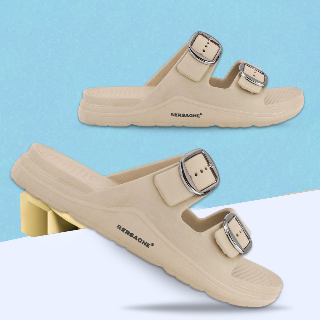 Bersache Extra Soft Classic Casual CHAPPAL with Regular wear with Ultra Soft & Flexibility Technology Slippers for Men's-(6283-Beige)