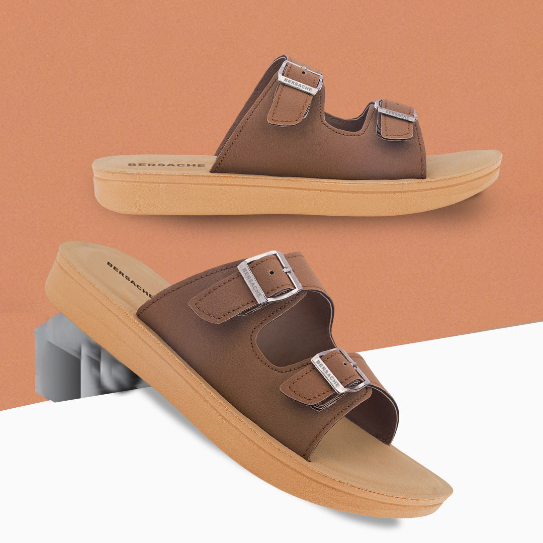 Bersache Extra Soft Classic Casual with Regular wear with Ultra Soft & Flexibility Technology Slipper For Women's & Girl's-Brown-6225