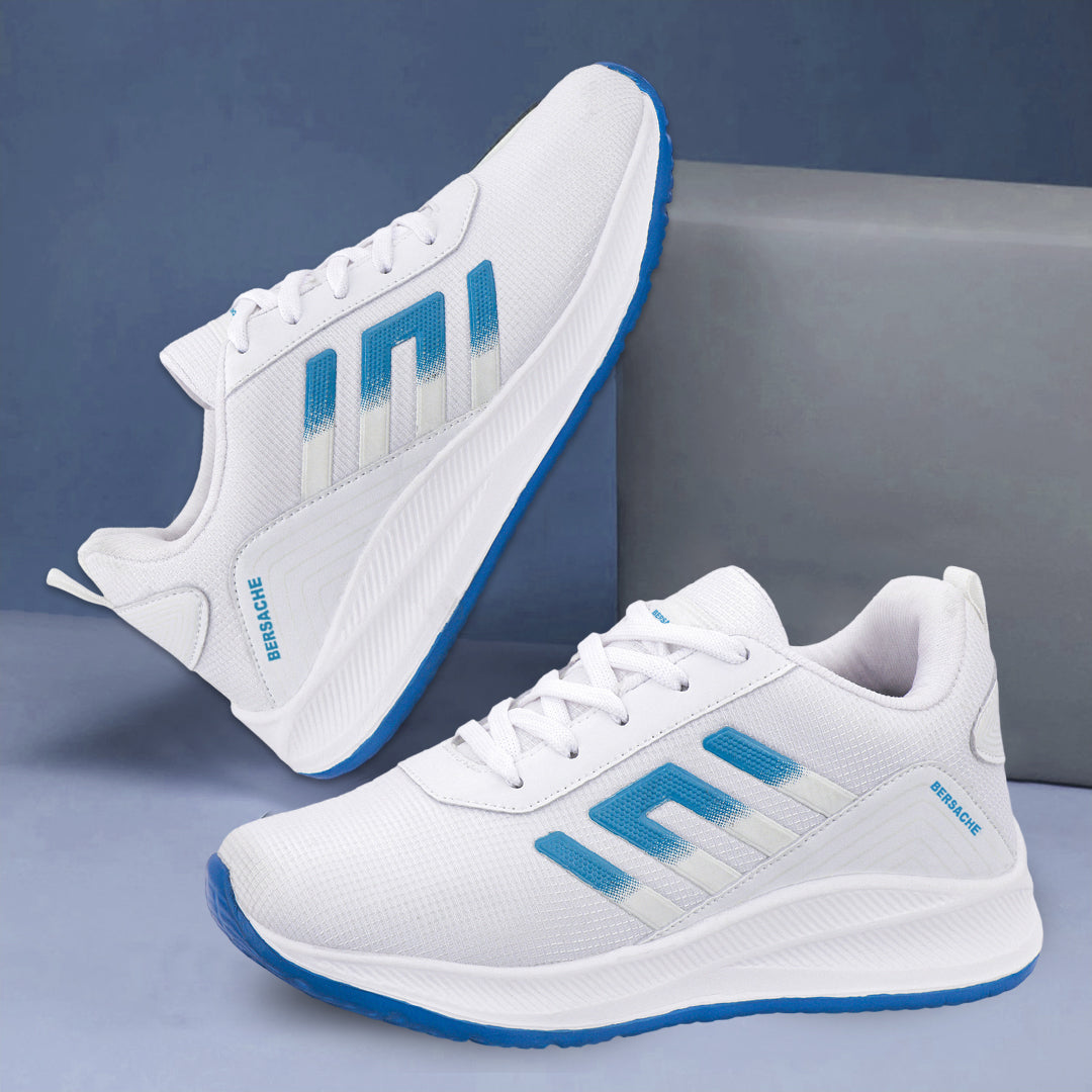 Bersache Casual Sneaker shoe for Men| Soft Cushioned Insole , Slip-Resistance Casuals For Men (White-8133)