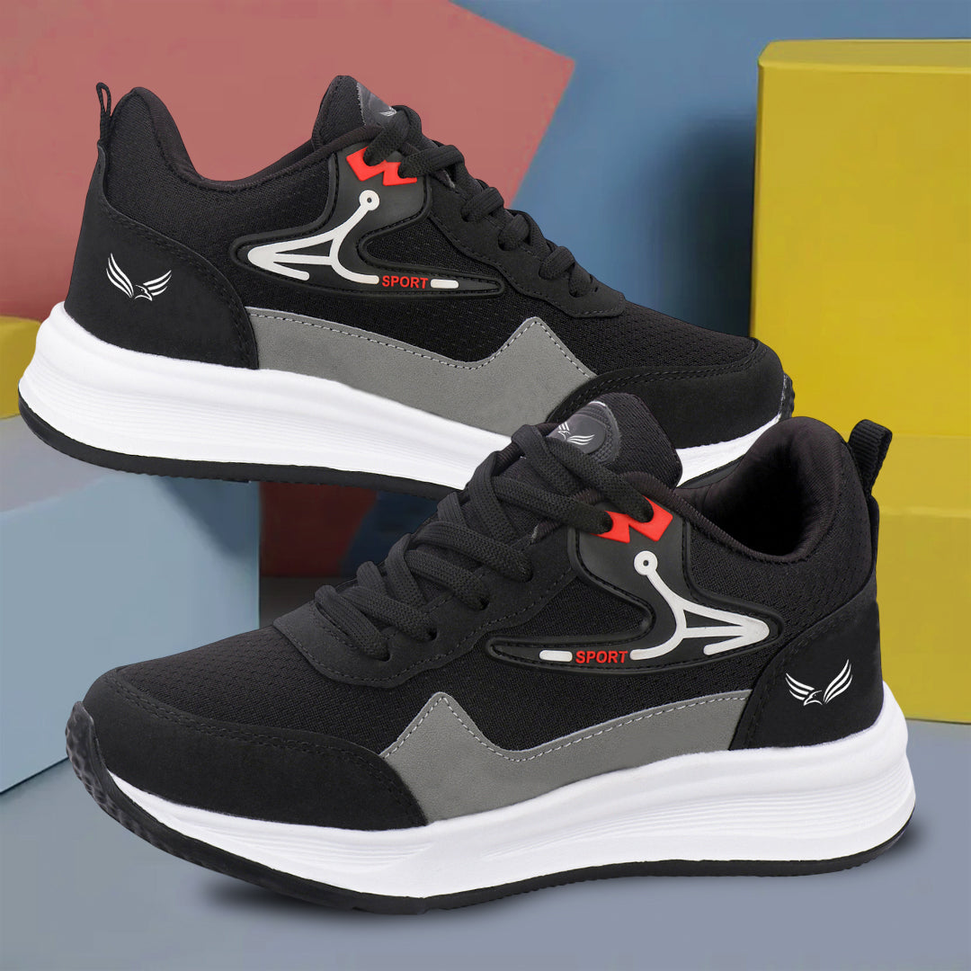 Bersache Casual Sneaker shoe for Men| Soft Cushioned Insole , Slip-Resistance Casuals For Men (Black-8131)