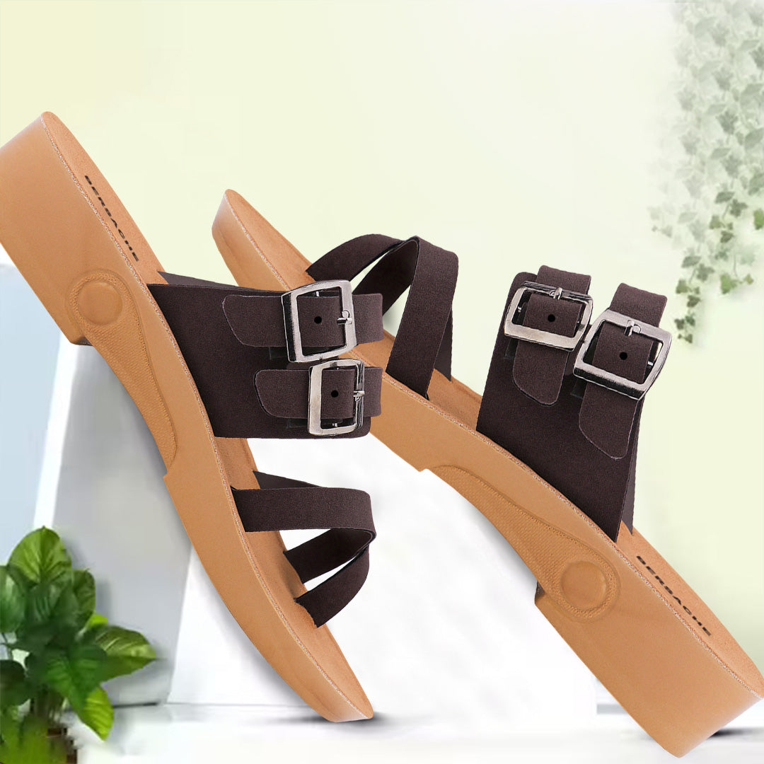 Bersache Extra Soft Classic Casual with Regular wear with Ultra Soft & Flexibility Technology Sandal's For Women's & Girl's-(6239-Black)