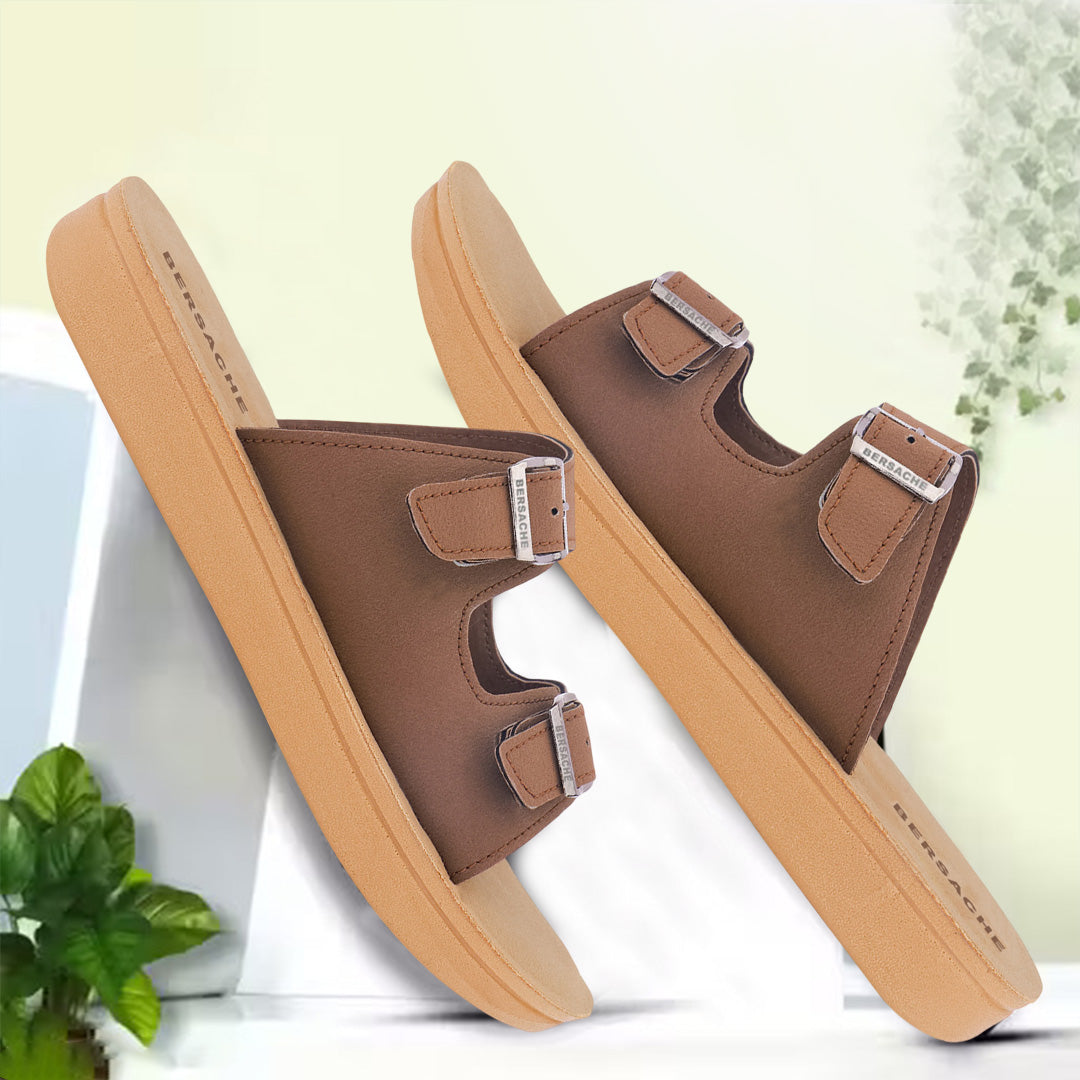 Bersache Extra Soft Classic Casual with Regular wear with Ultra Soft & Flexibility Technology Sandal For Women's/Girl's-Brown-6225