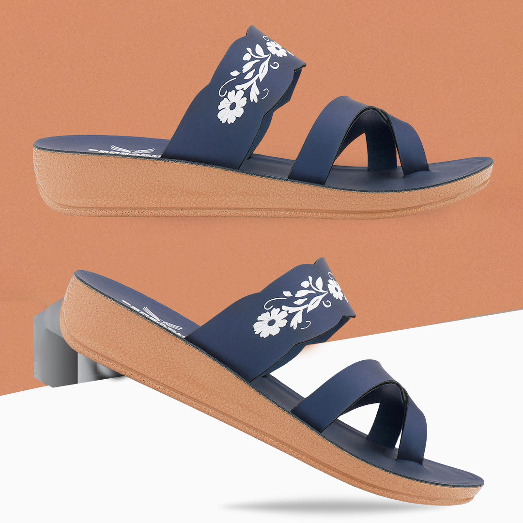 Bersache Extra Soft Classic Casual with Regular wear with Ultra Soft & Flexibility Technology Slipper For Women's & Girl's-(6242-Nevy Blue).