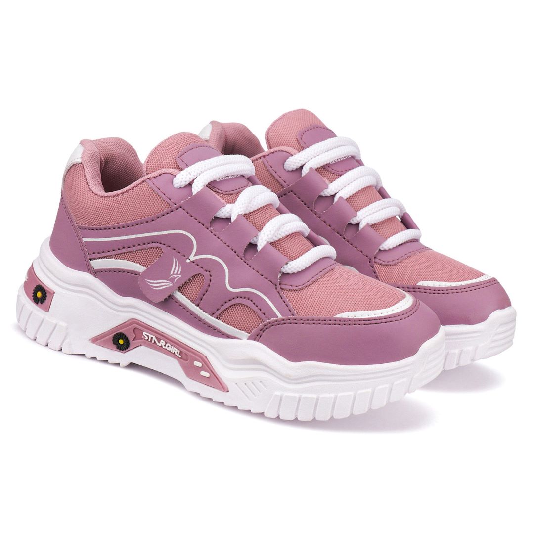 Bersache Premium Sports ,Gym, Trending Stylish Running Colour Changing shoes for Women (pink-8103)