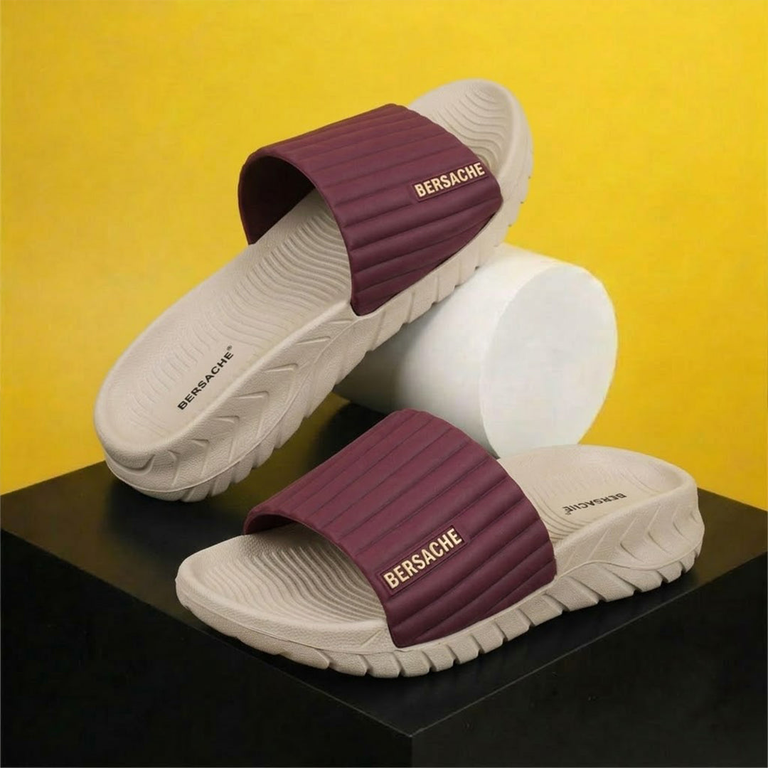 Bersache Extra Soft Classic Casual with Regular wear with Ultra Soft & Flexibility Technology Flip Flop For Men's-(Beige-6330).