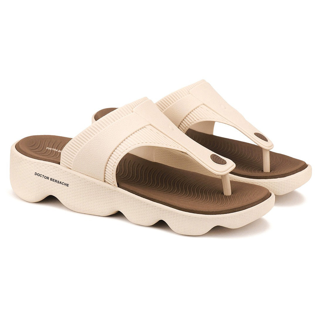 Doctor Bersache Newly Launched Orthopedic Comfort Slipper for Women | Diabetic Friendly | Extra Cushioning | Arch Support | Pain Relief Brown -DB -121
