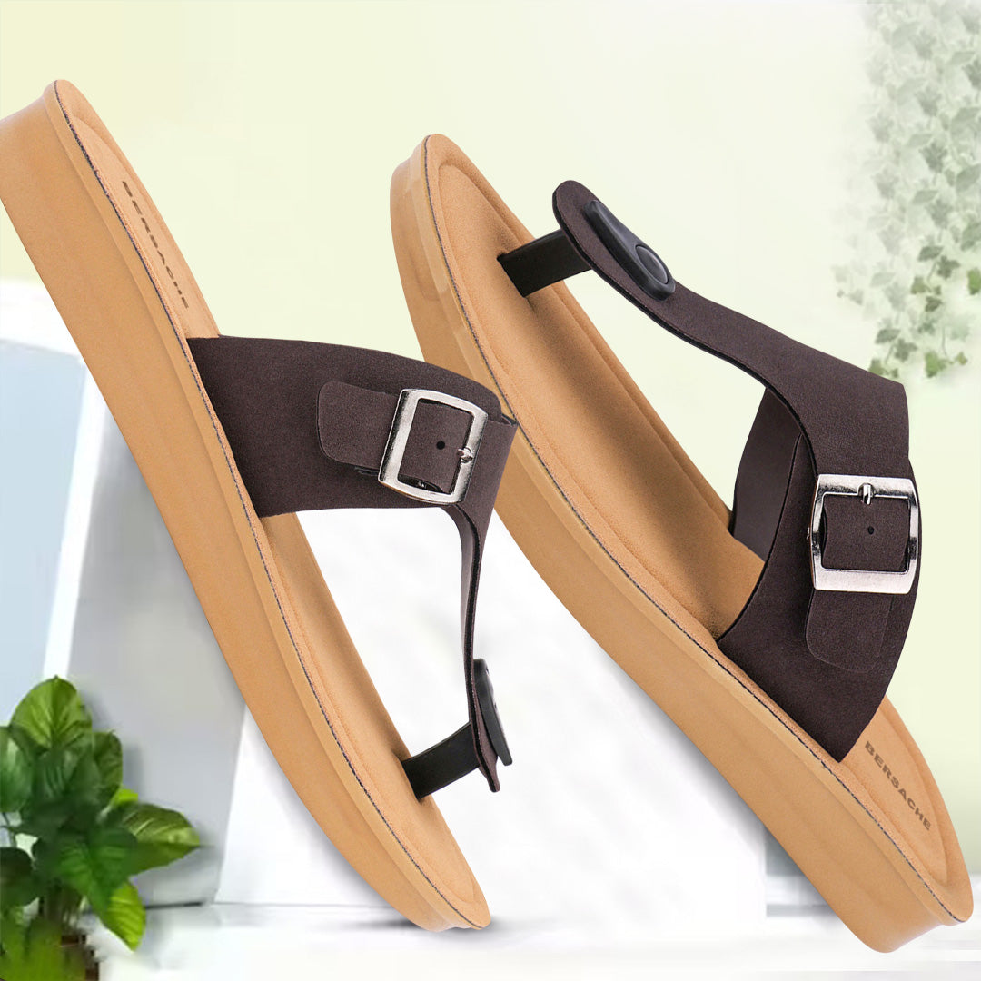 Bersache Extra Soft Classic Casual with Regular wear with Ultra Soft & Flexibility Technology Slipper For Women's & Girl's-Brown-6259.