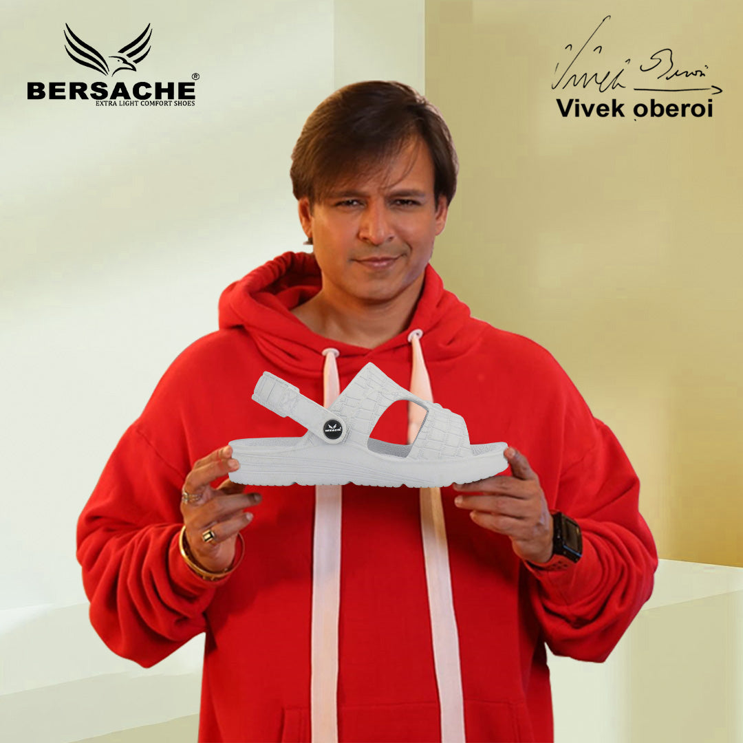 Bersache Extra Soft Classic Casual with Regular wear with Ultra Soft & Flexibility Technology Sandal For Men's & Boy's-(Grey-6271).