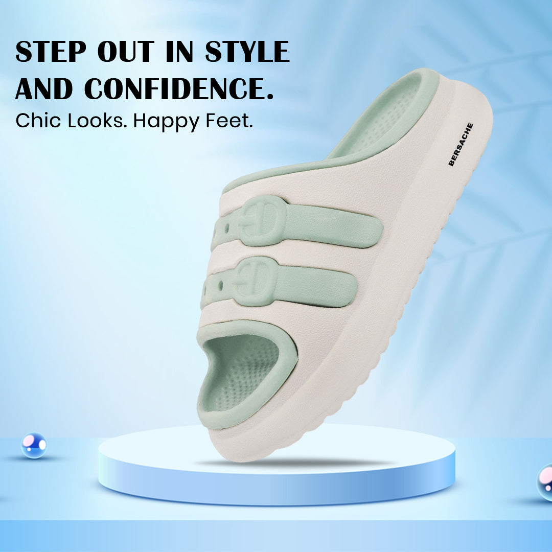 Bersache Extra Soft Classic Casual CHAPPAL with Regular wear with Ultra Soft & Flexibility Technology Slipper for Kids's - Green -6321.