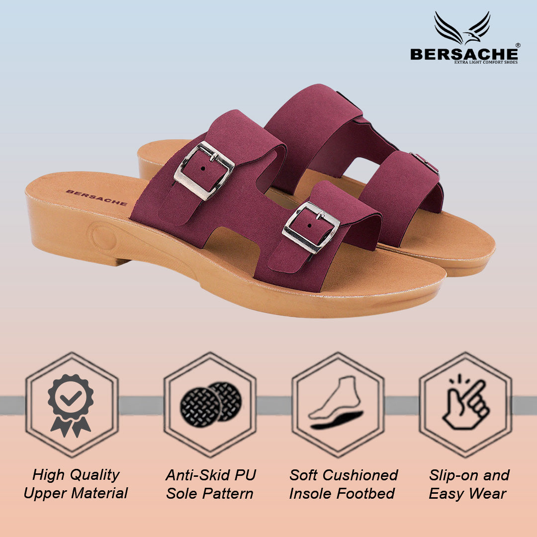 Bersache Extra Soft Classic Casual with Regular wear with Ultra Soft & Flexibility Technology Flip Flop For women's/Girl's-(Brown-6233)