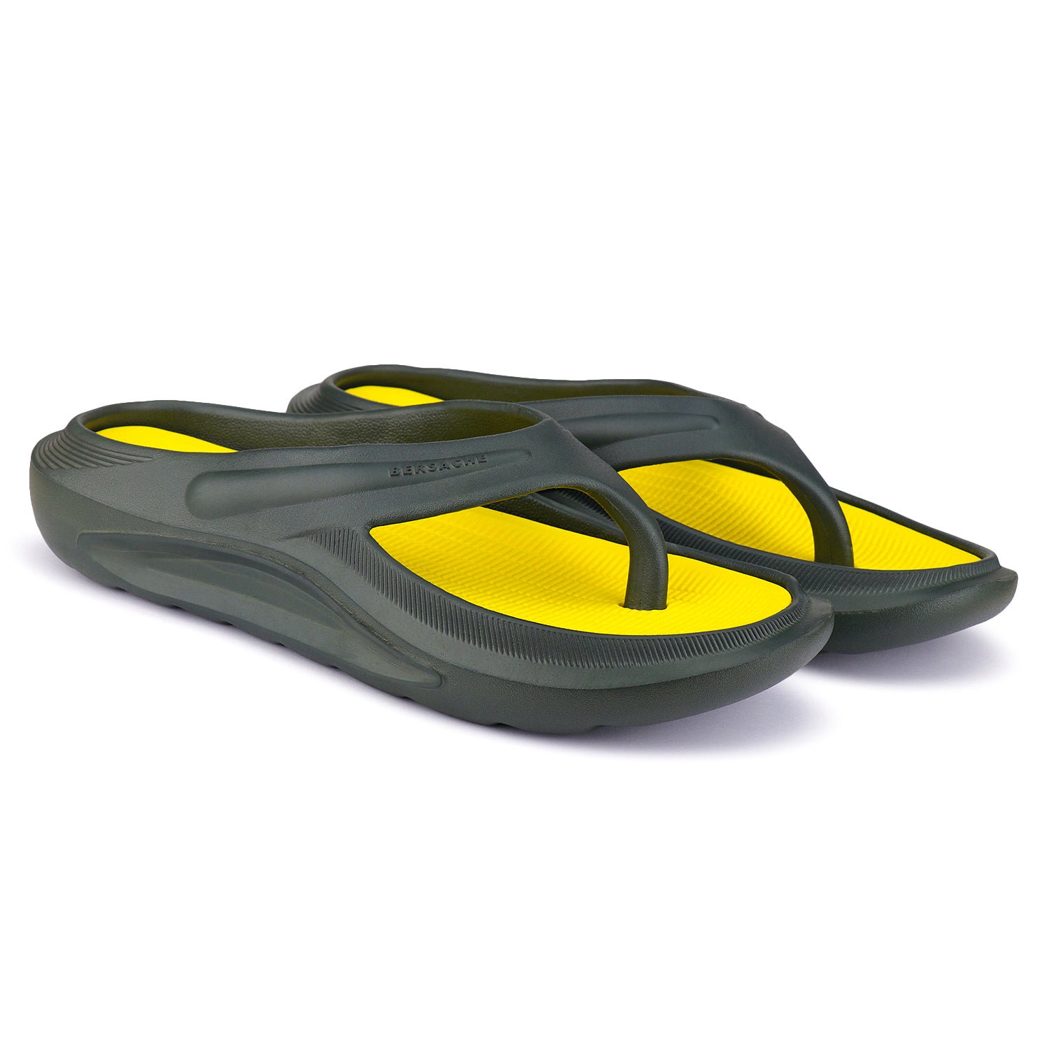 Bersache Extra Soft Classic Casual with Regular wear with Ultra Soft & Flexibility Technology Flip Flop for Men's & Boy's (6177-Yellow)
